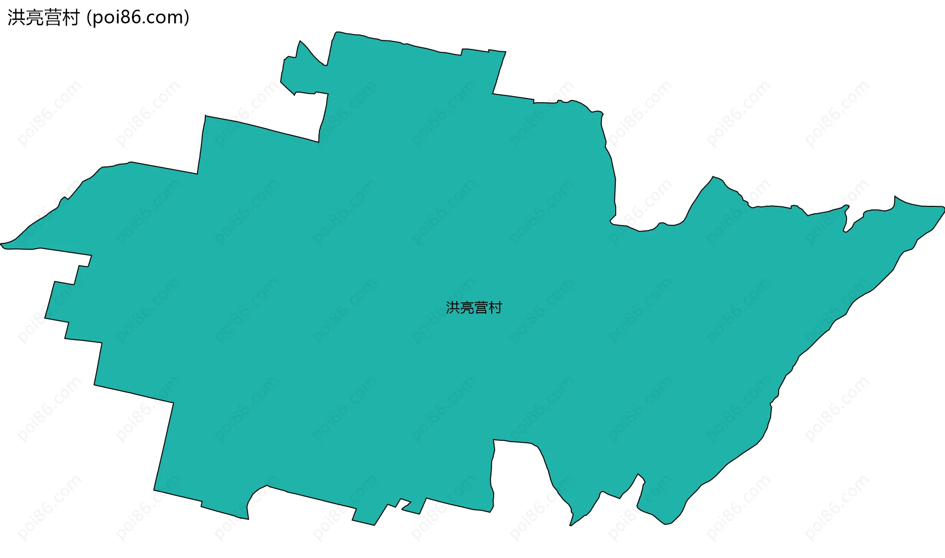 洪亮营村边界地图