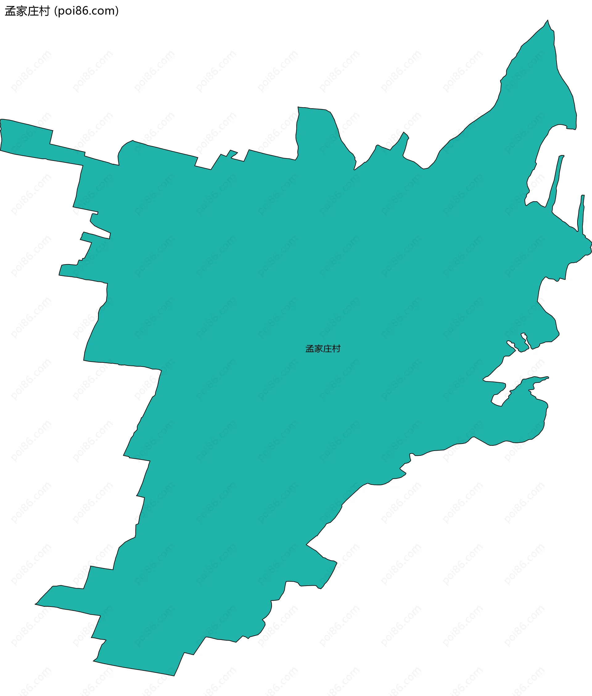 孟家庄村边界地图