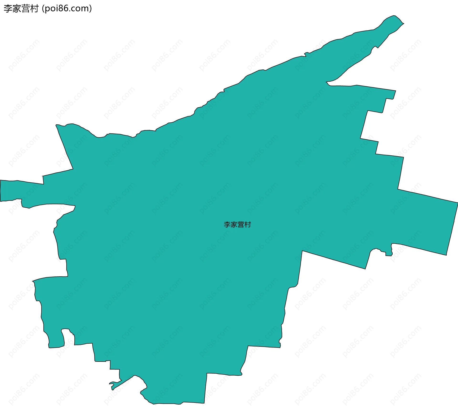 李家营村边界地图