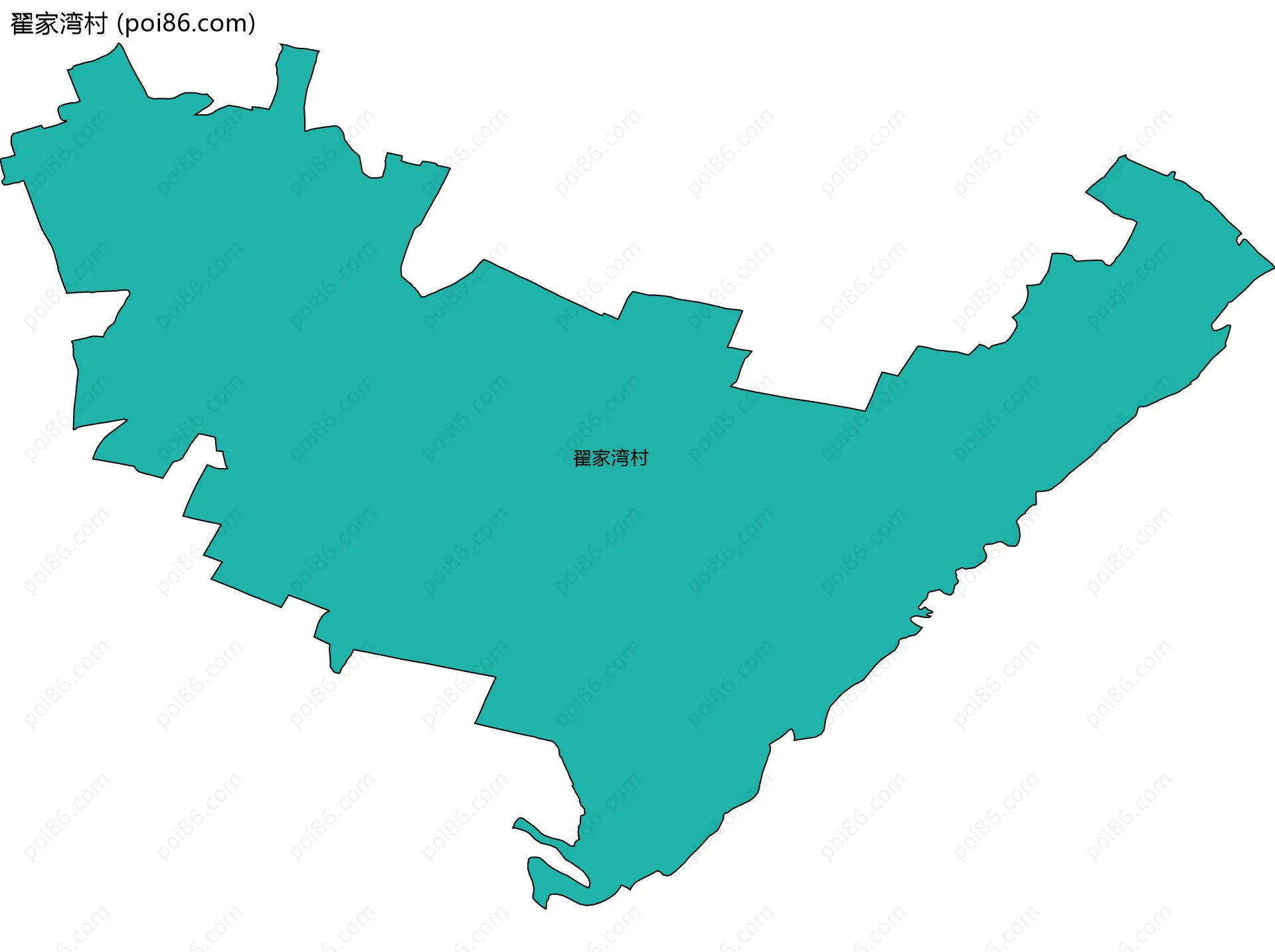翟家湾村边界地图