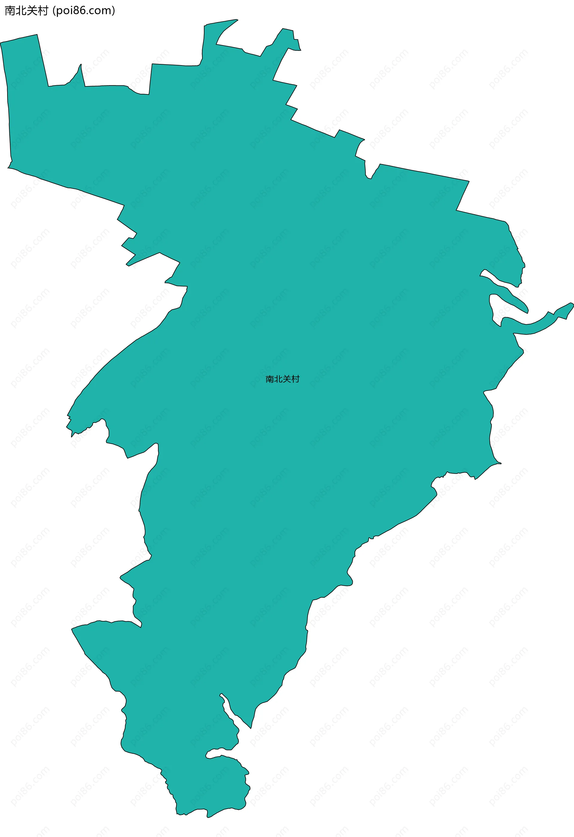 南北关村边界地图