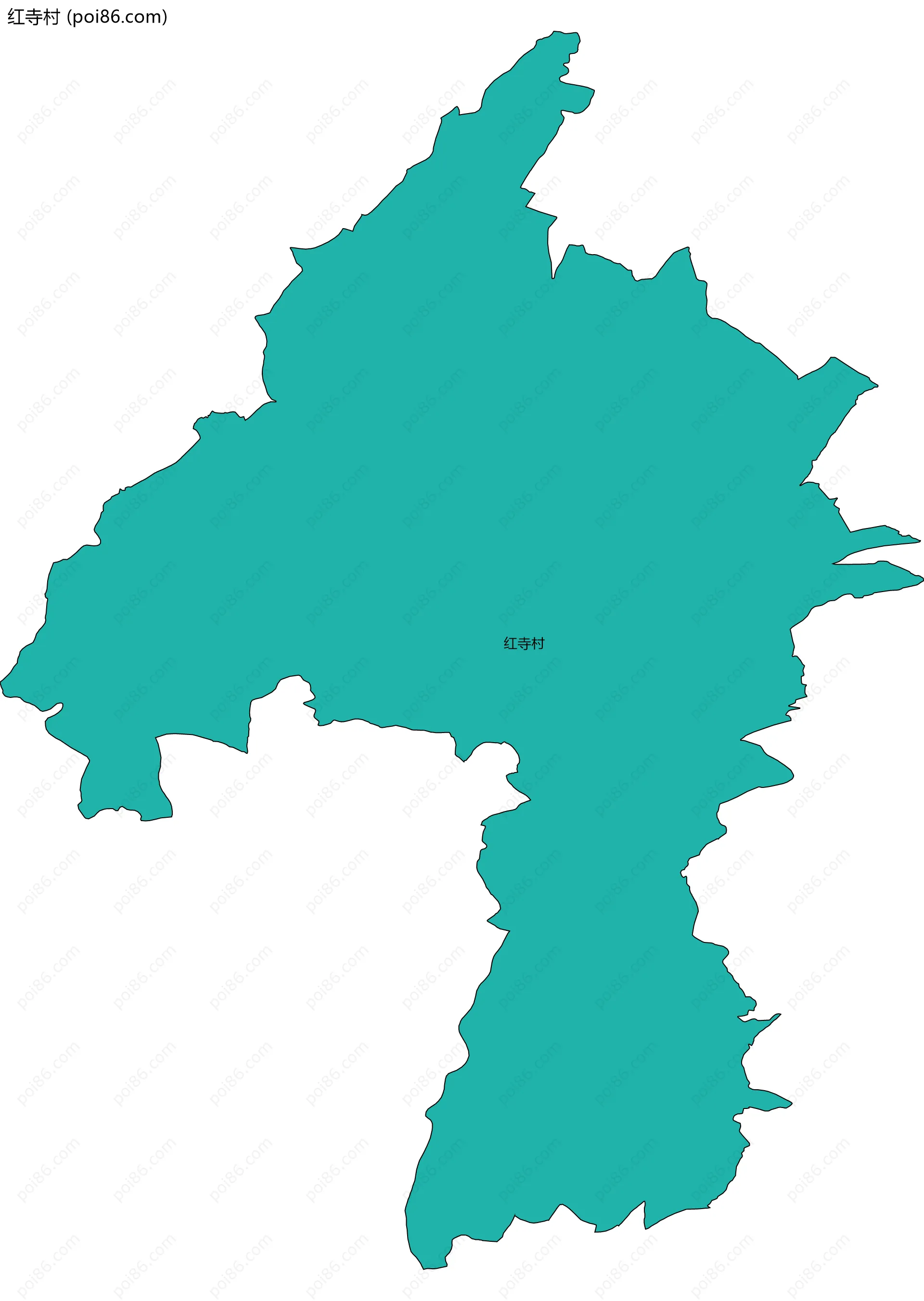 红寺村边界地图