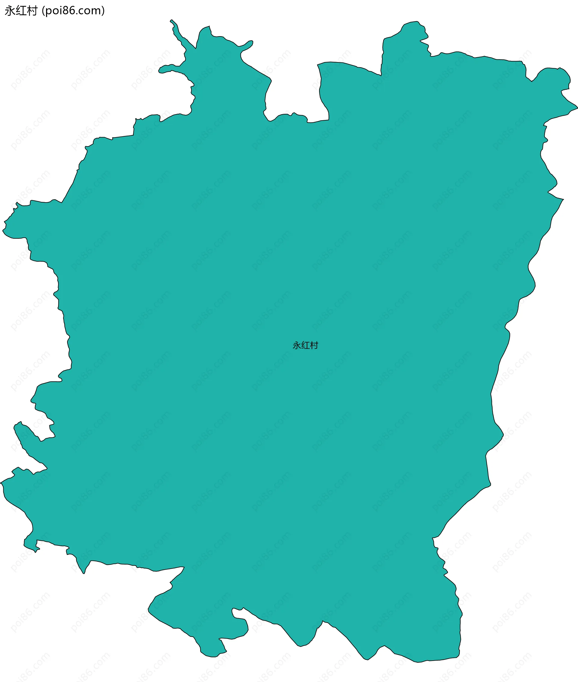 永红村边界地图