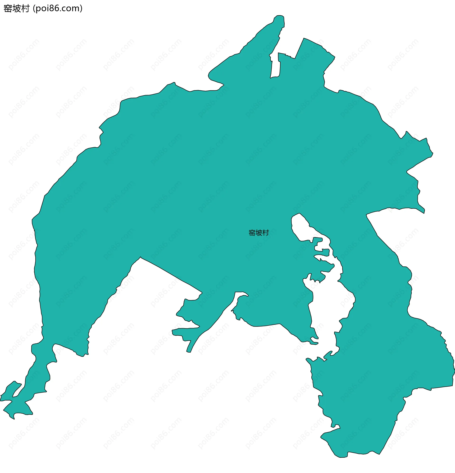 窑坡村边界地图