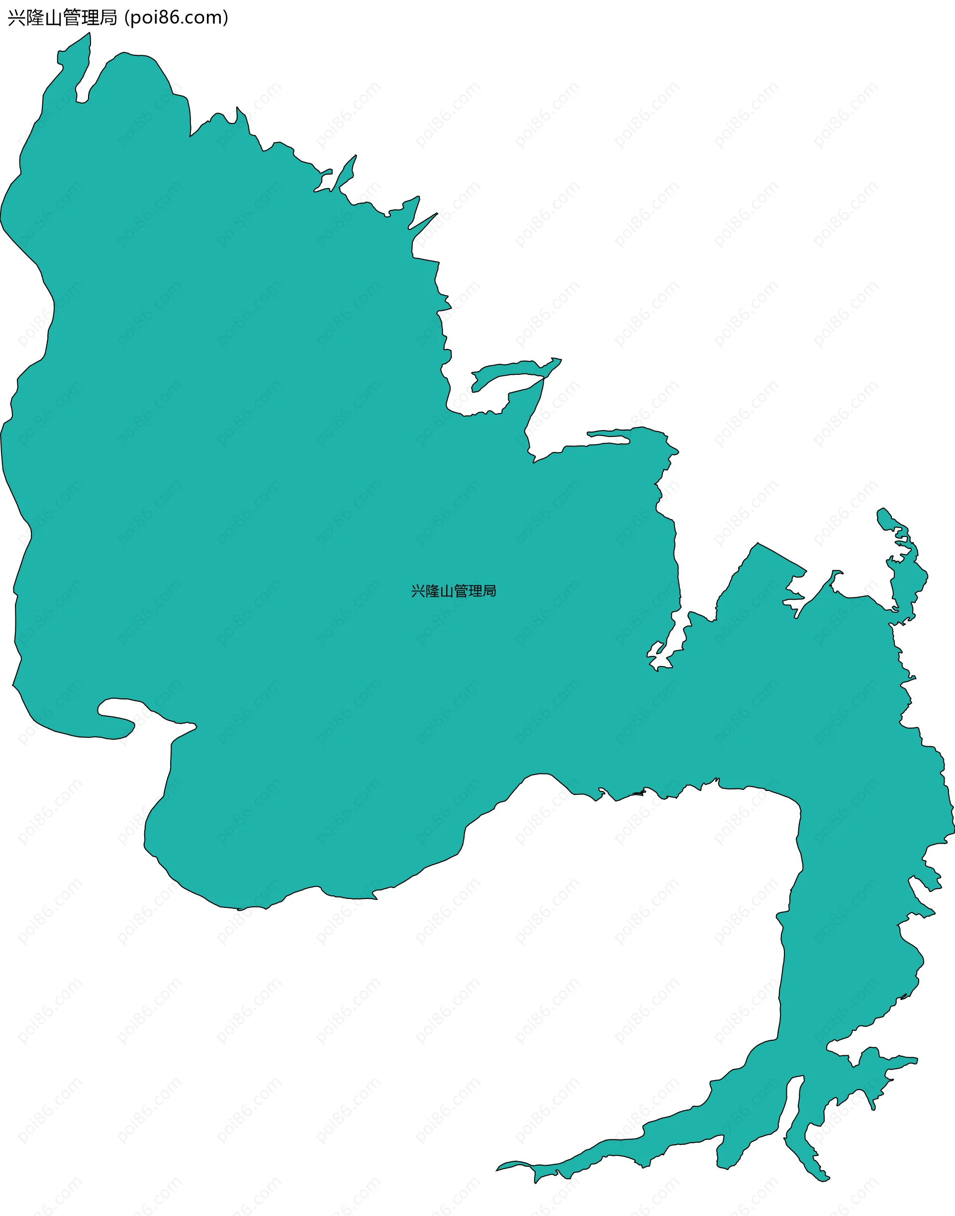 兴隆山管理局边界地图