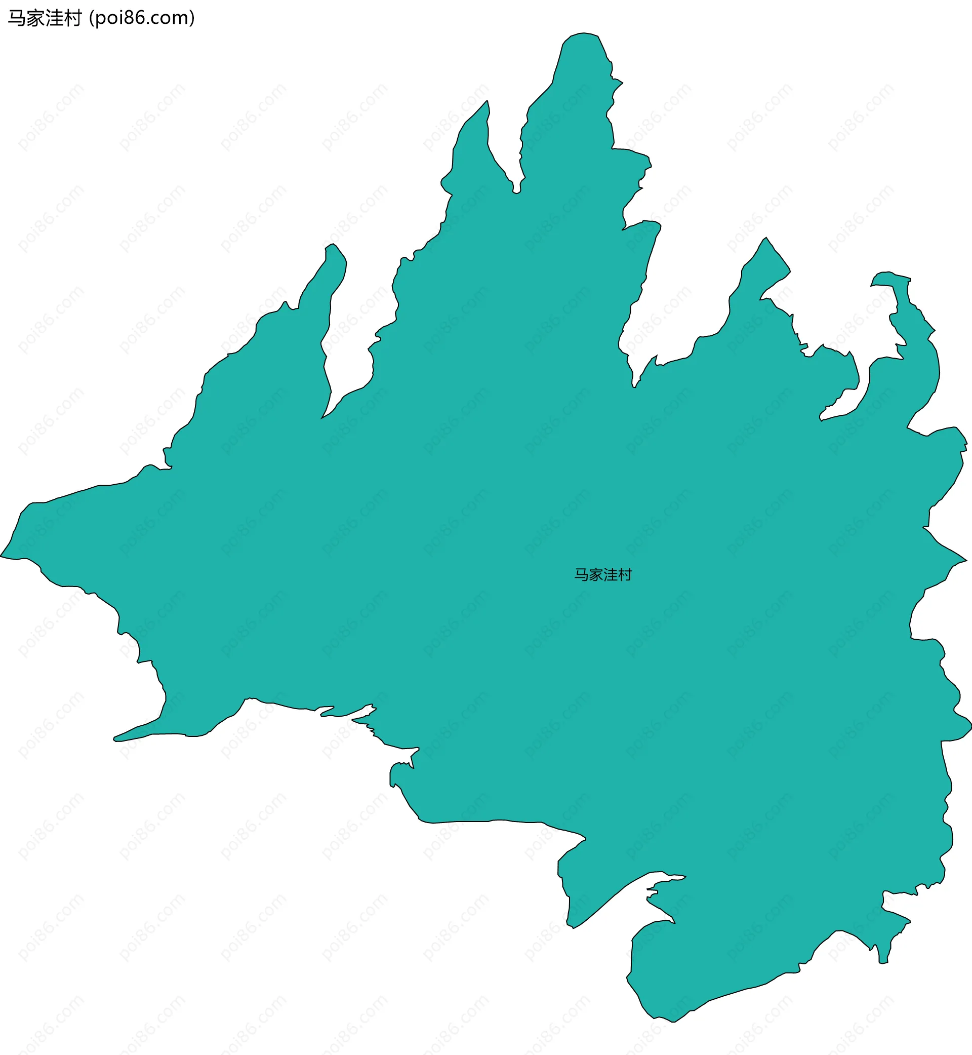 马家洼村边界地图