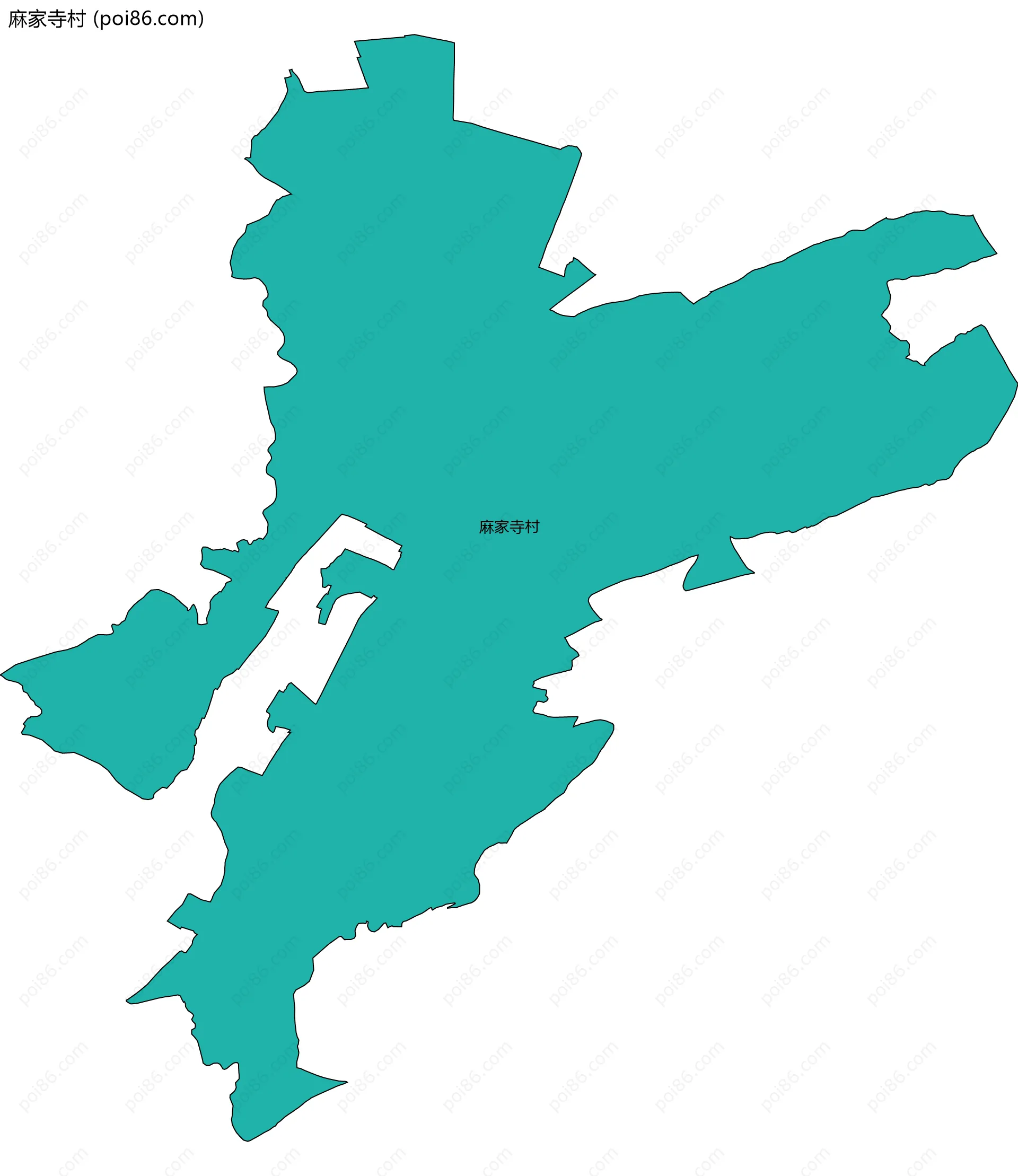 麻家寺村边界地图