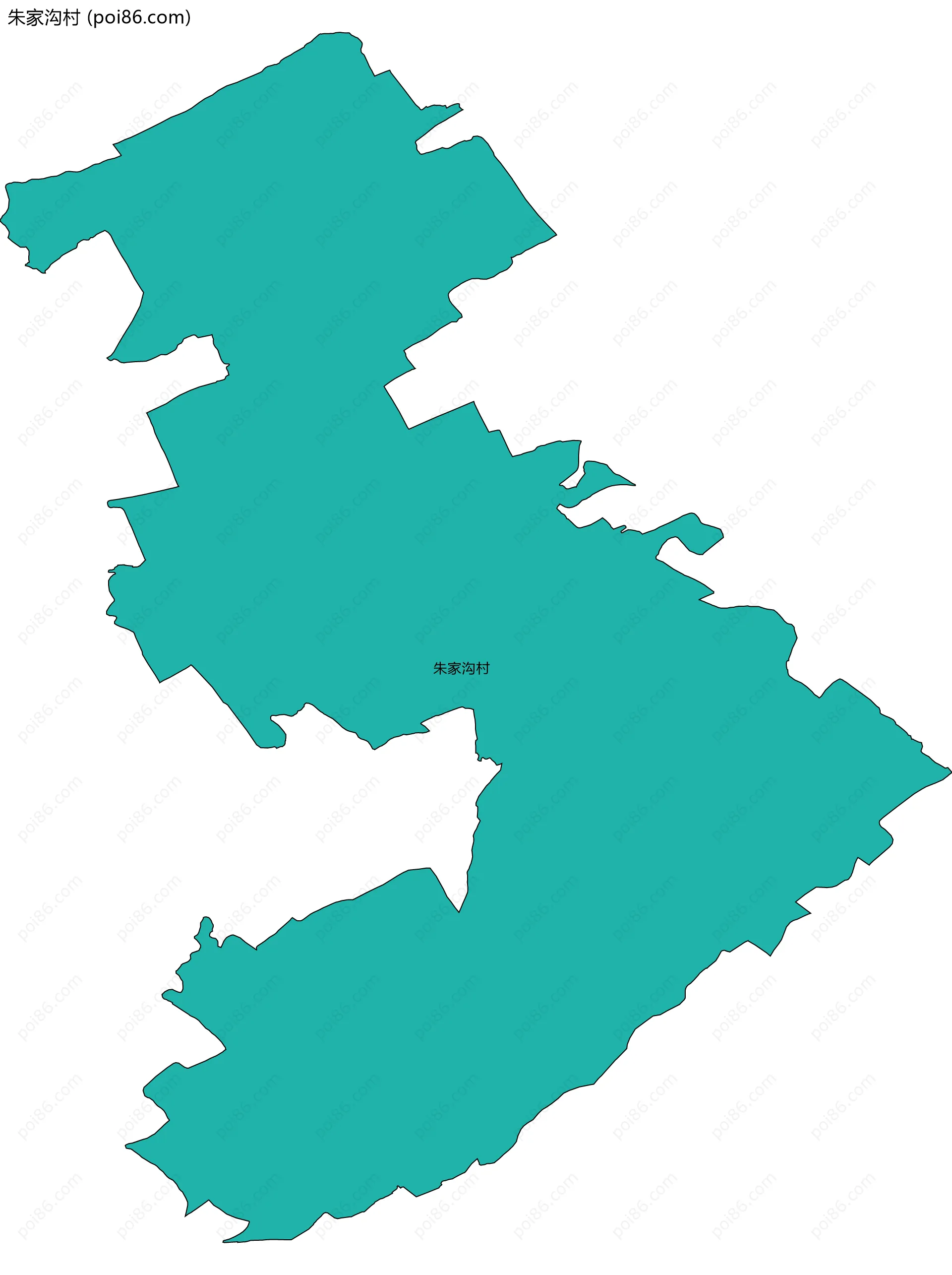 朱家沟村边界地图
