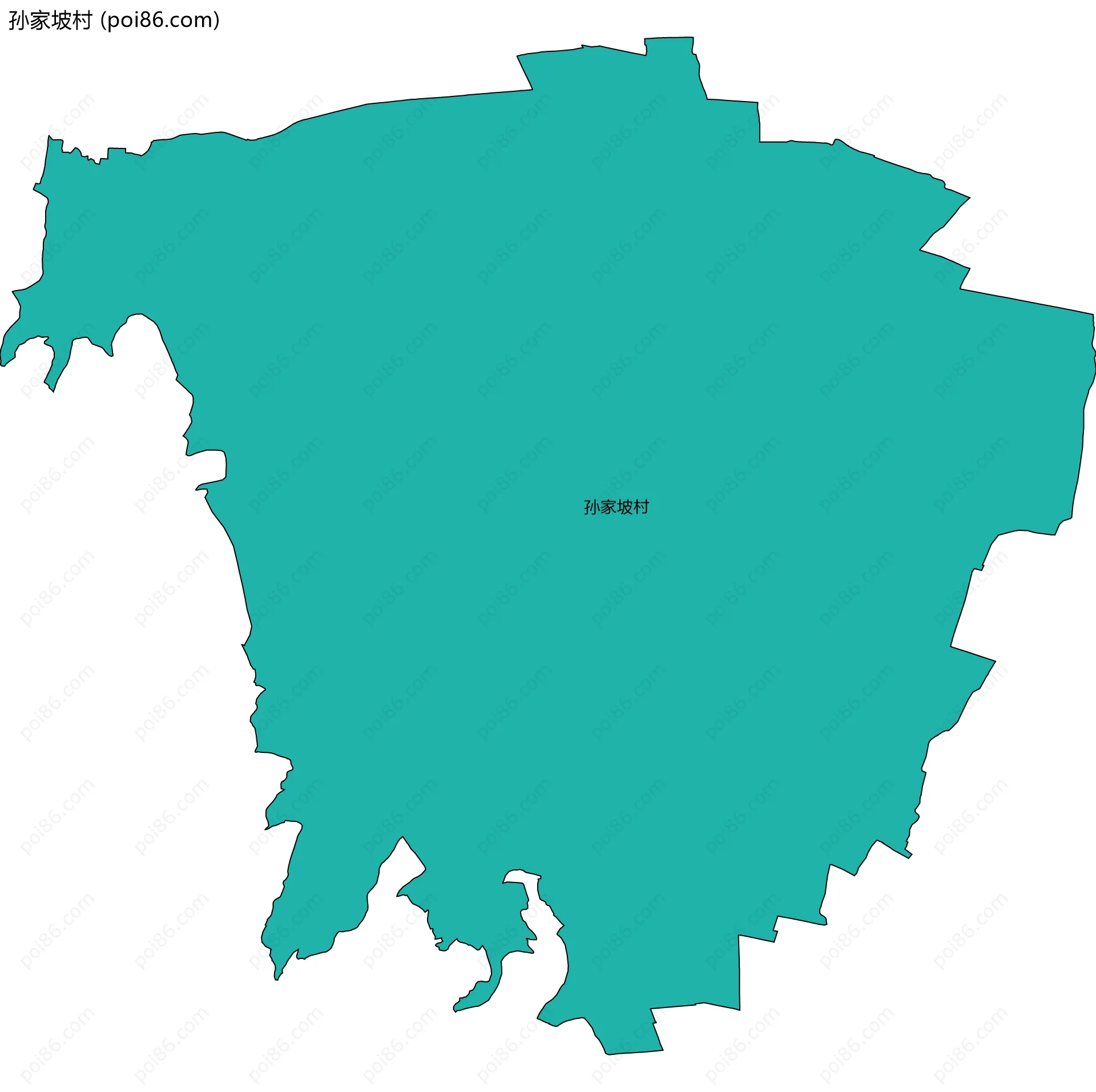 孙家坡村边界地图