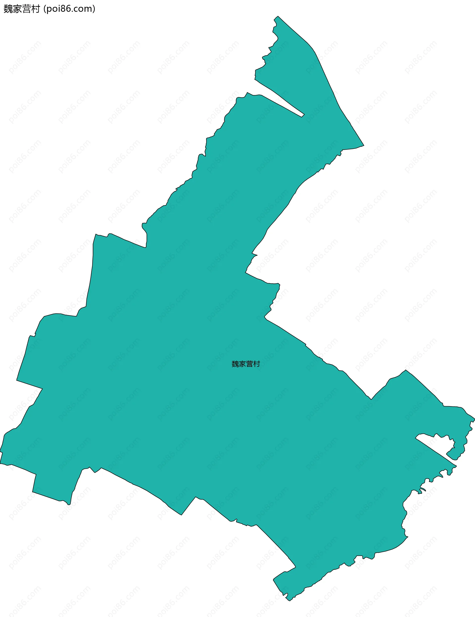 魏家营村边界地图