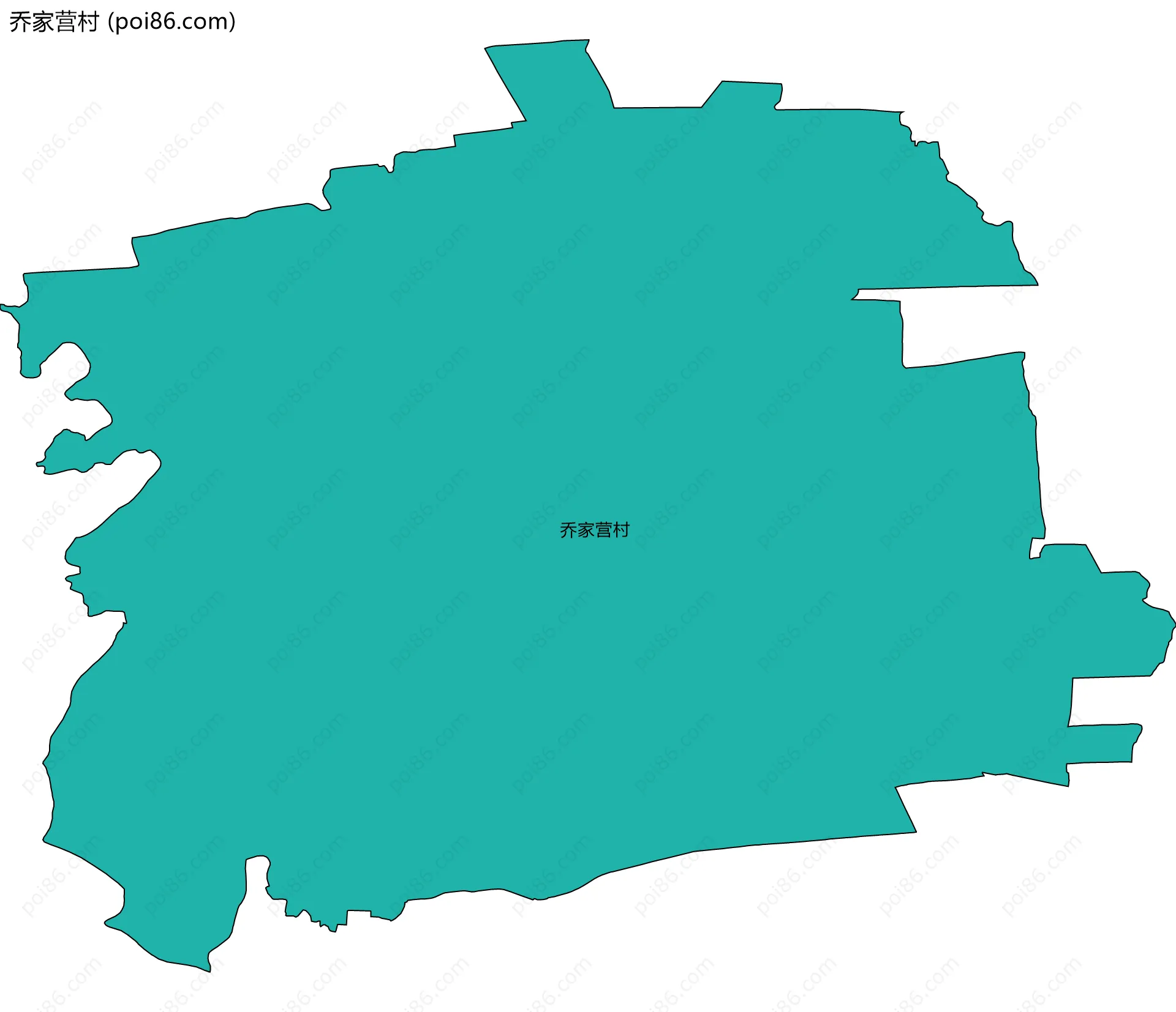 乔家营村边界地图