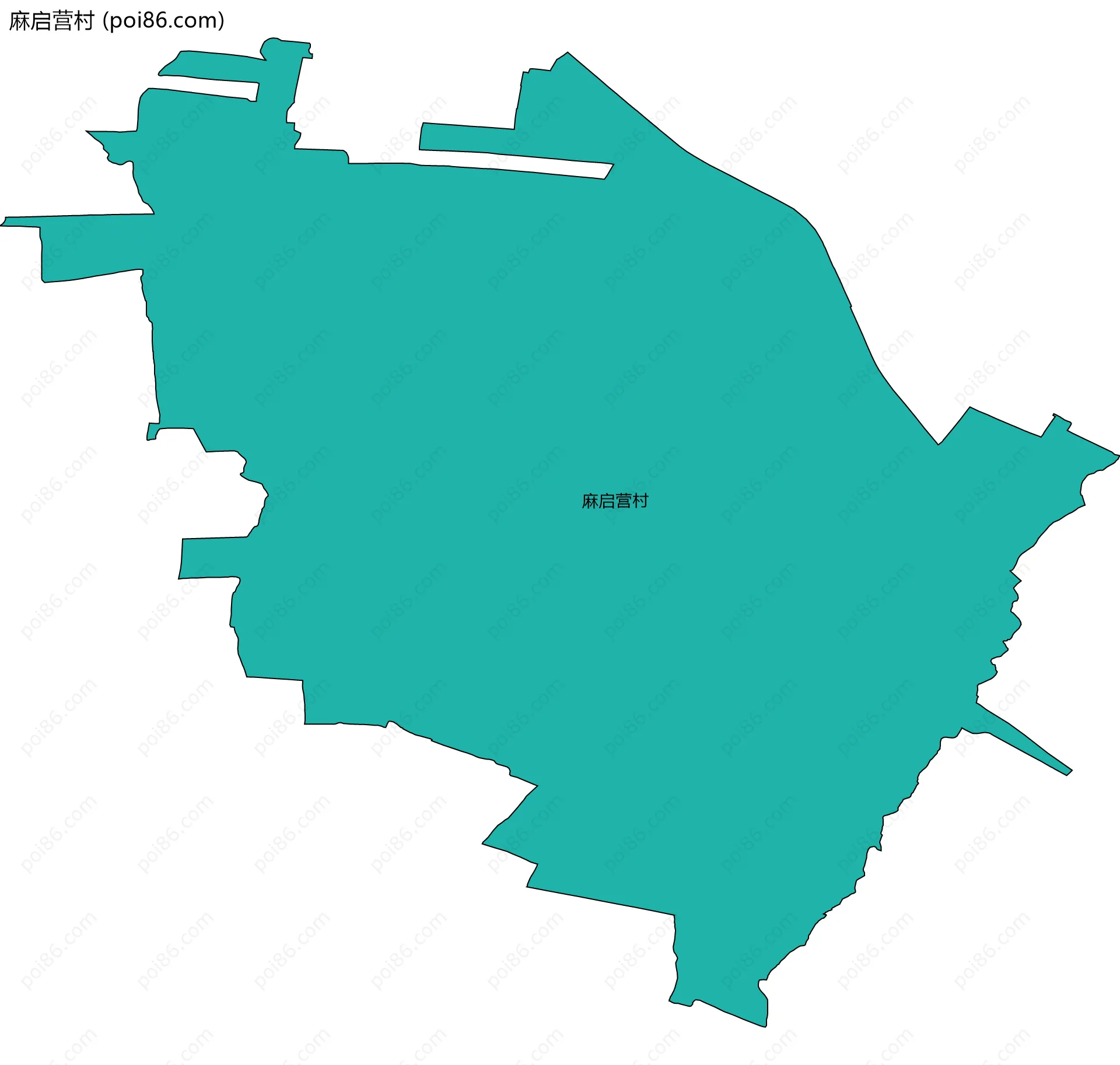 麻启营村边界地图
