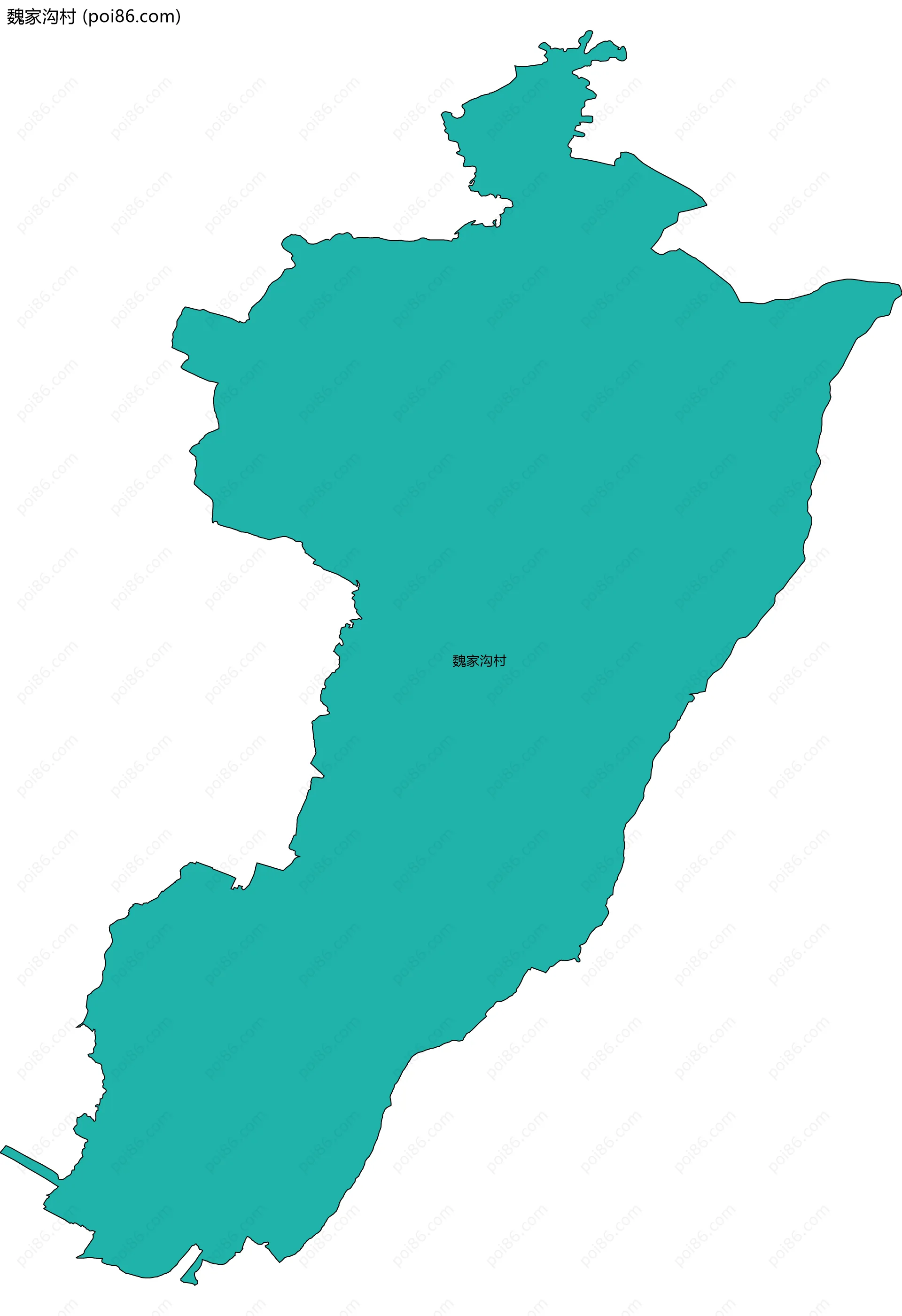 魏家沟村边界地图