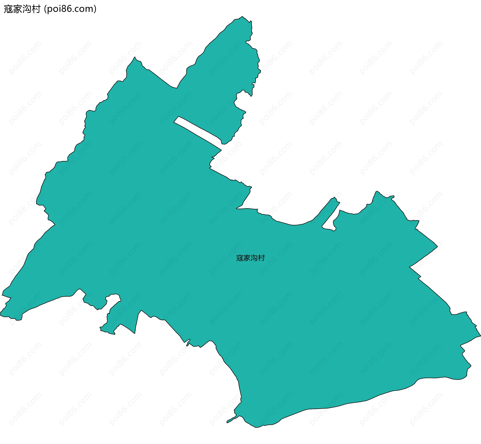 寇家沟村边界地图