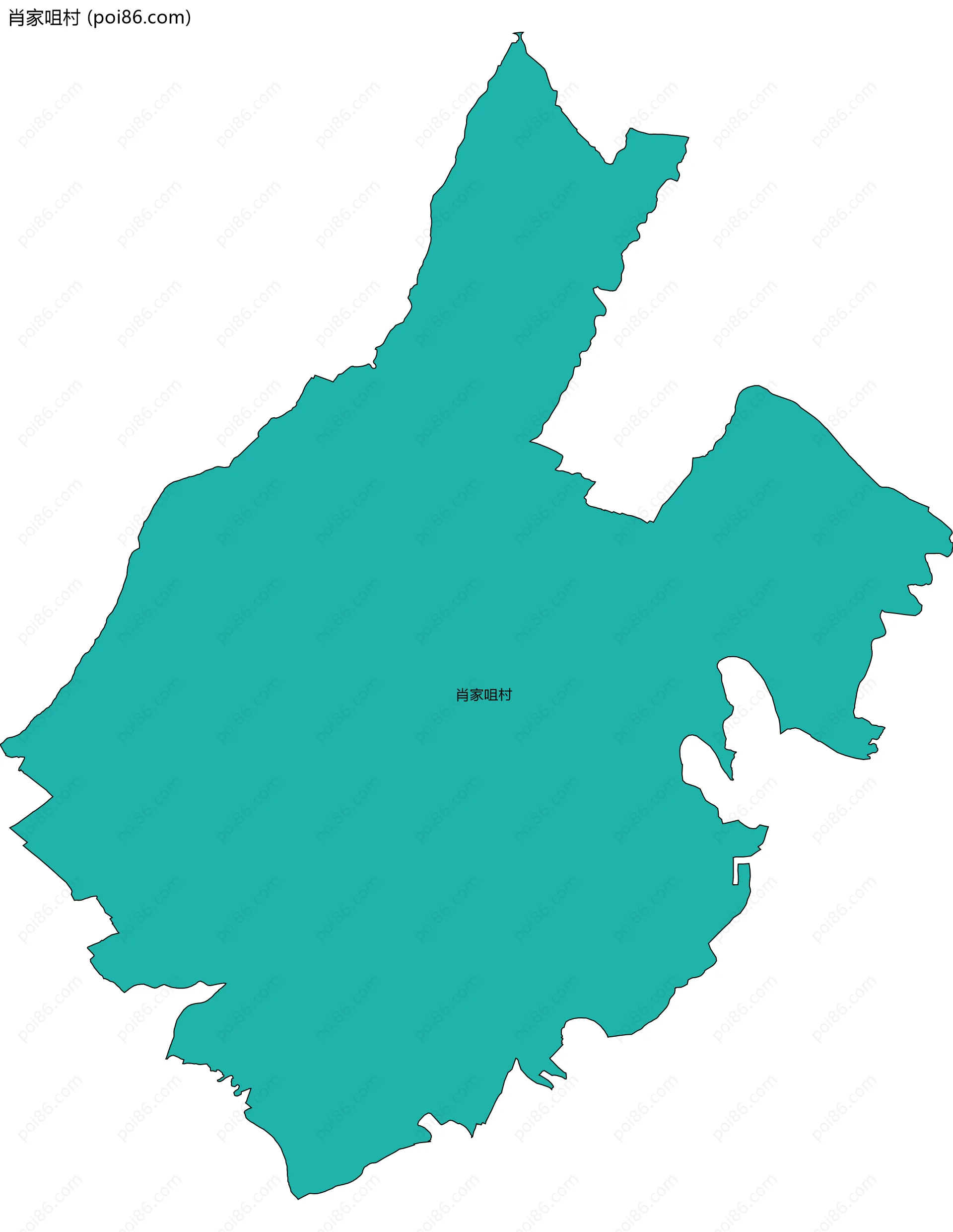 肖家咀村边界地图