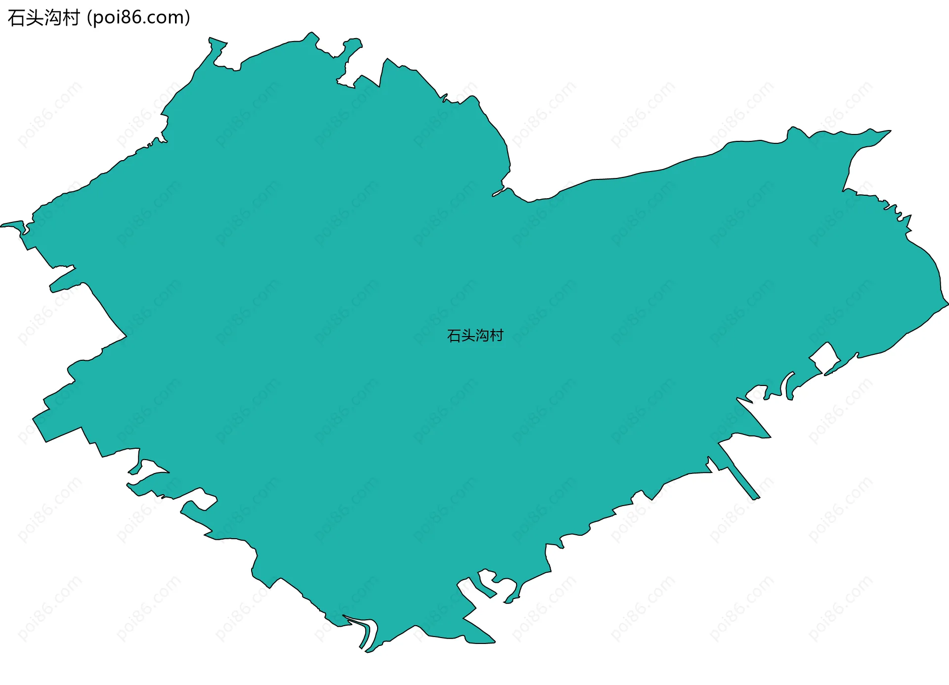 石头沟村边界地图