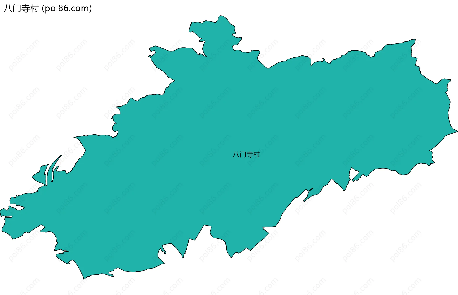 八门寺村边界地图