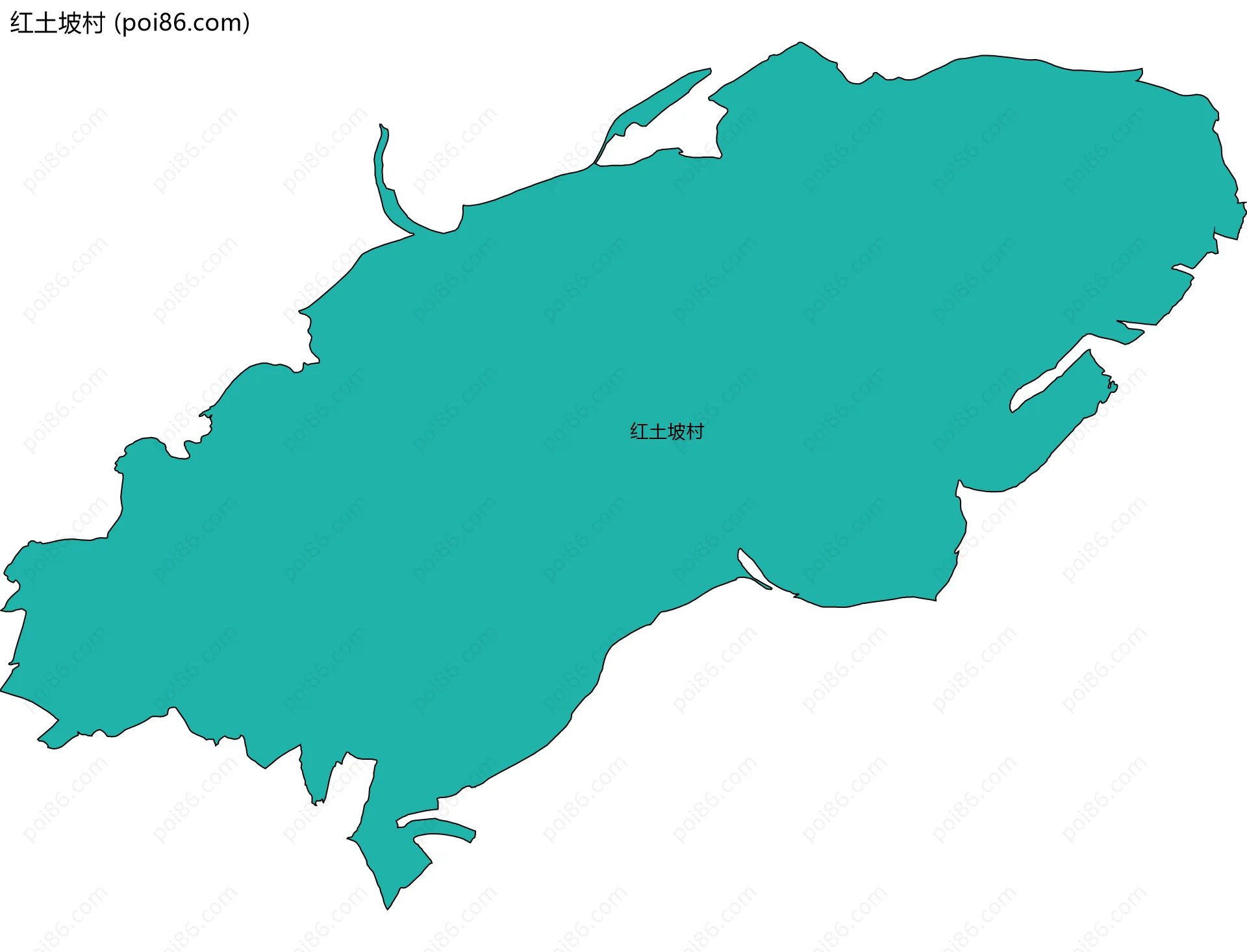 红土坡村边界地图