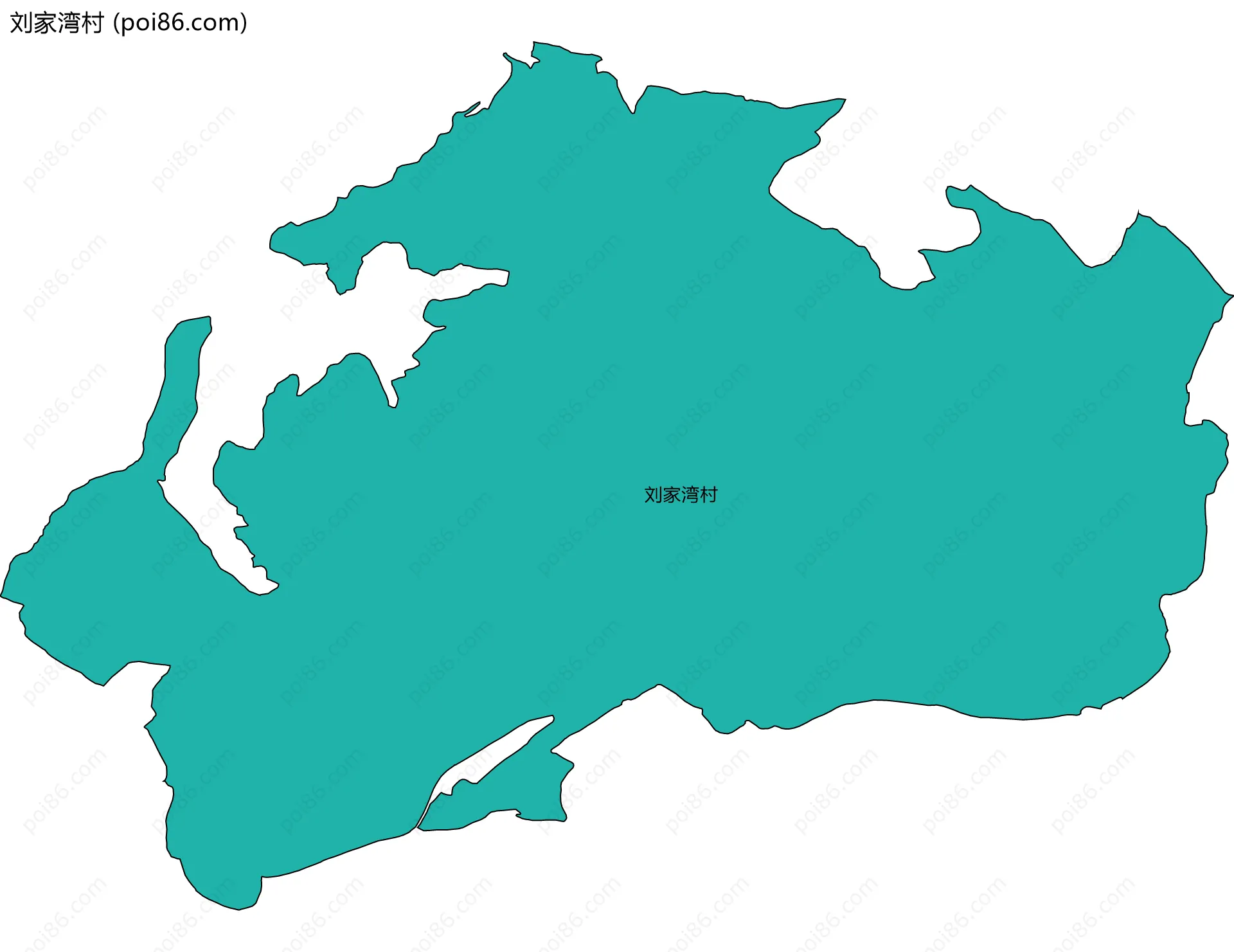 刘家湾村边界地图