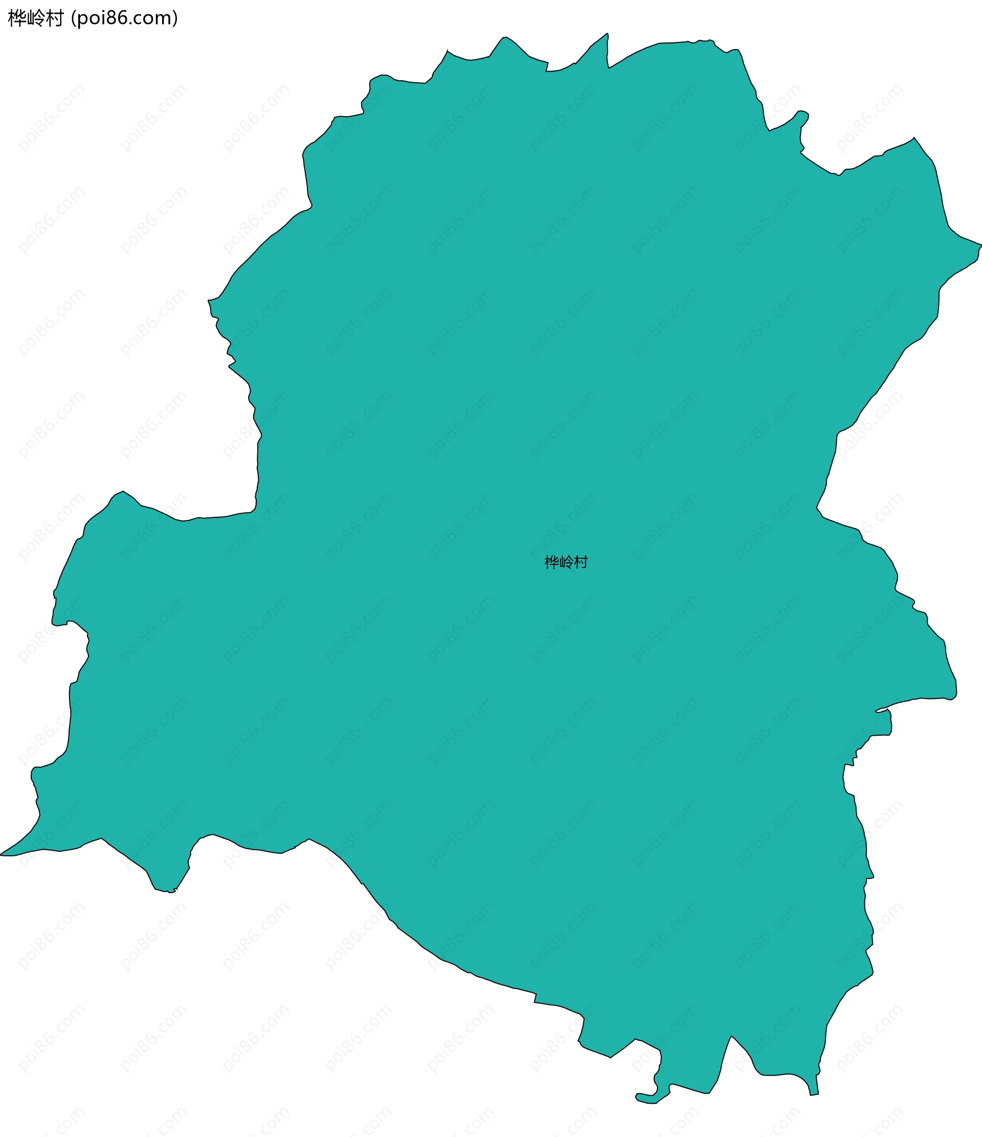 桦岭村边界地图