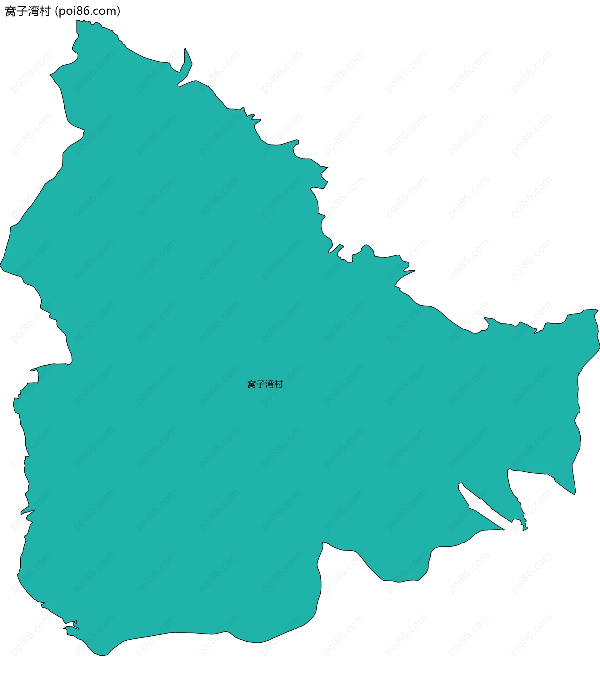 窝子湾村边界地图