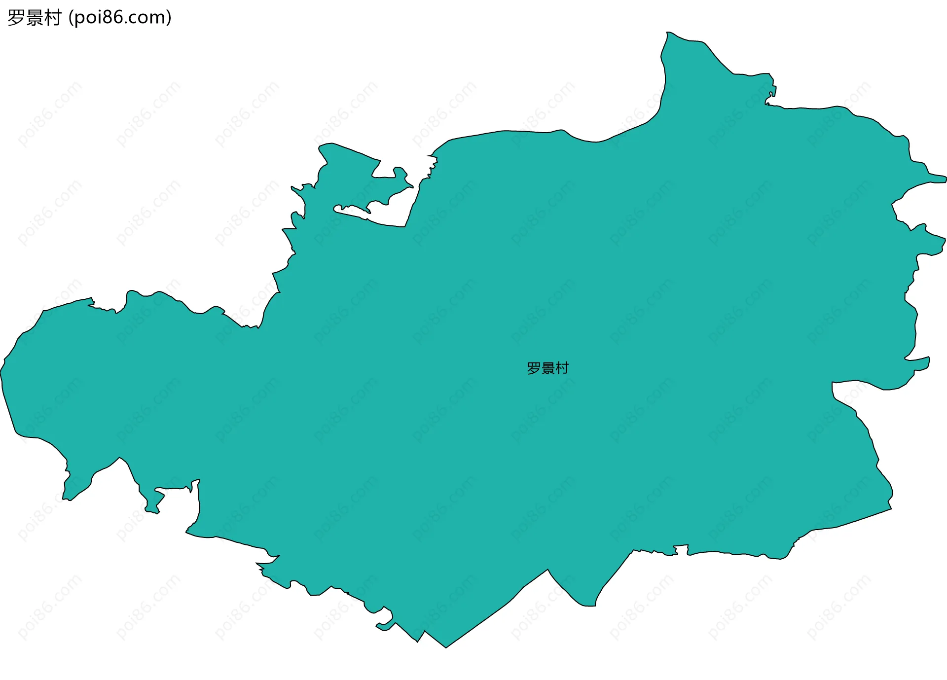 罗景村边界地图