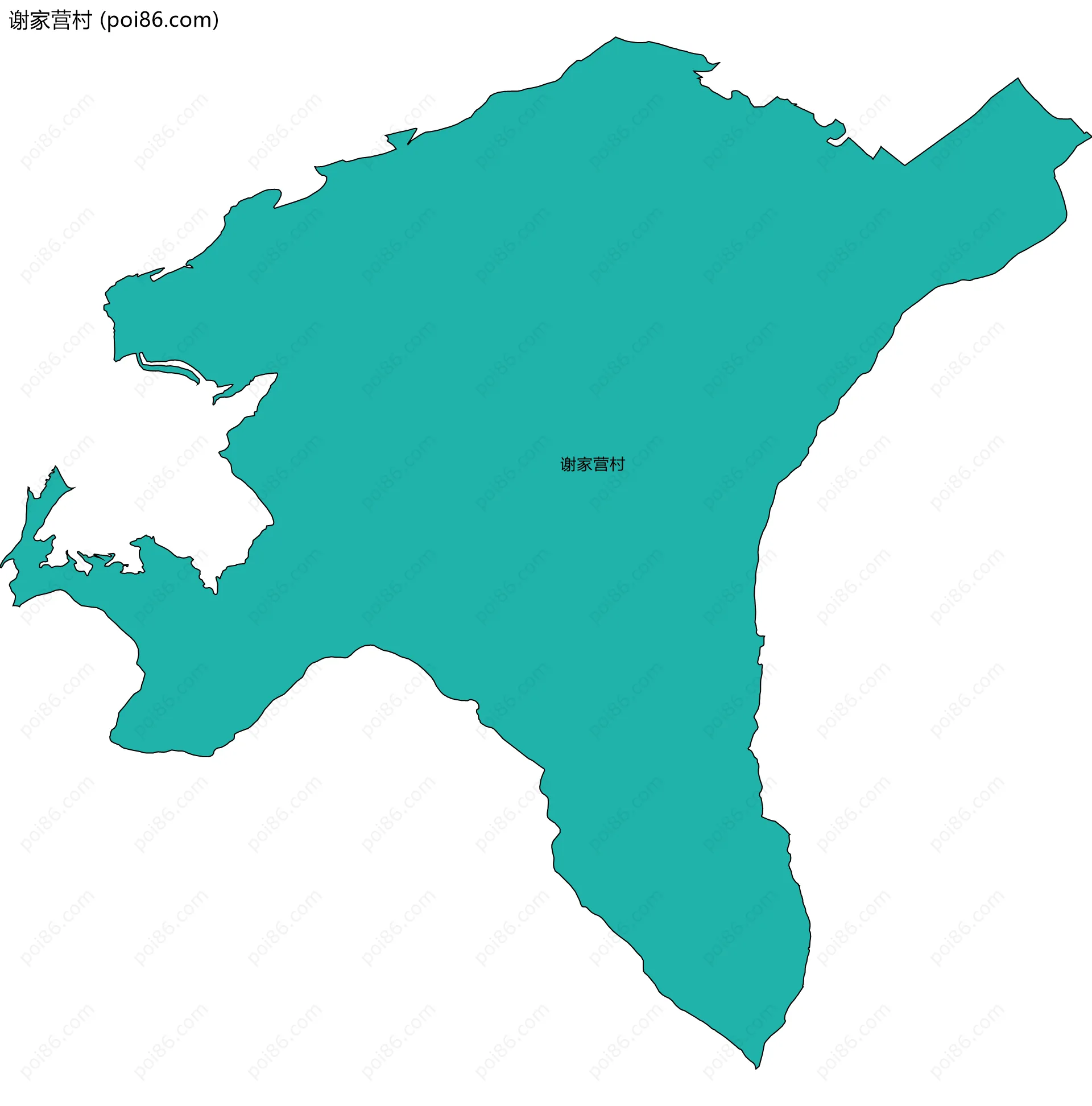 谢家营村边界地图