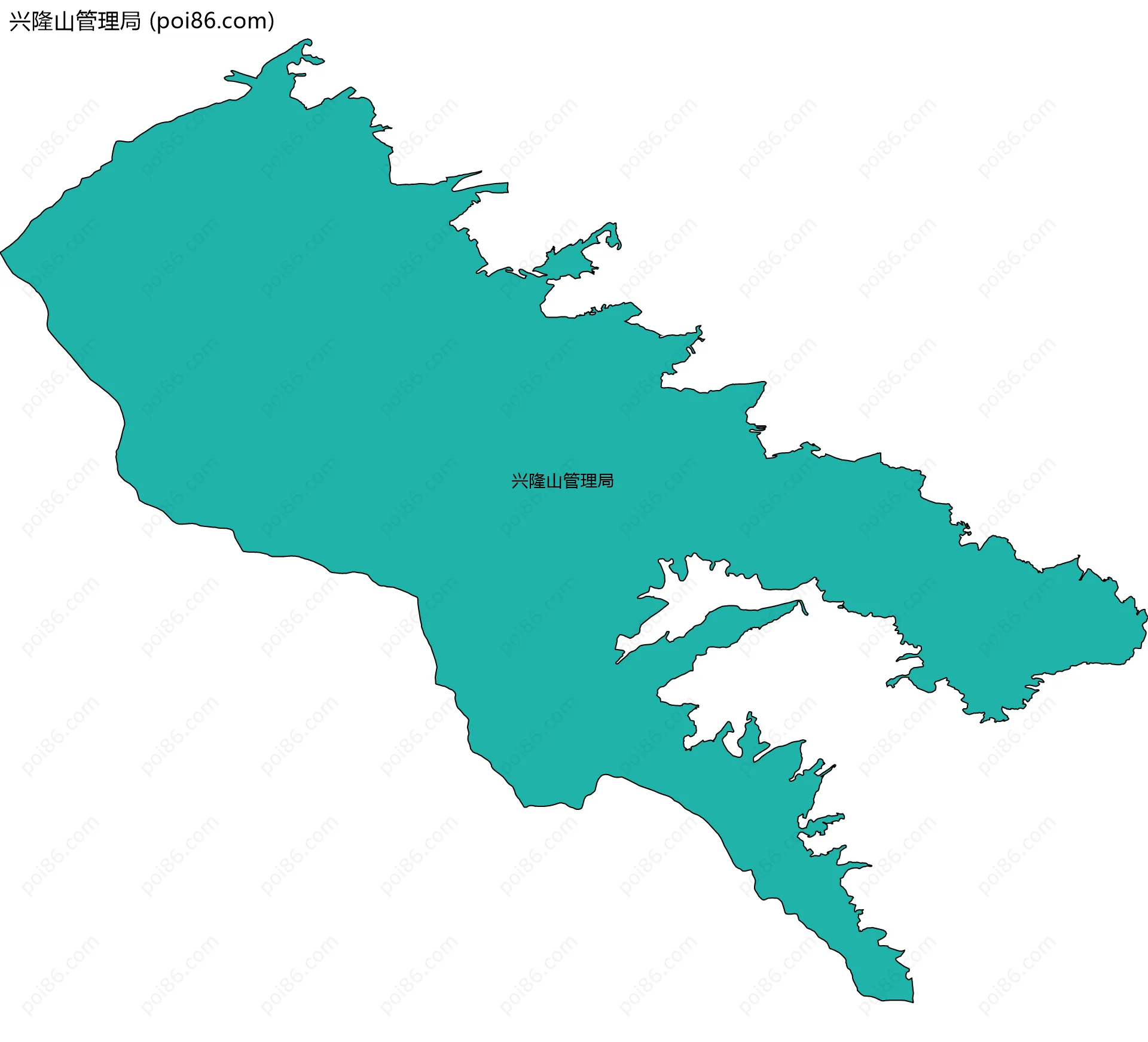 兴隆山管理局边界地图