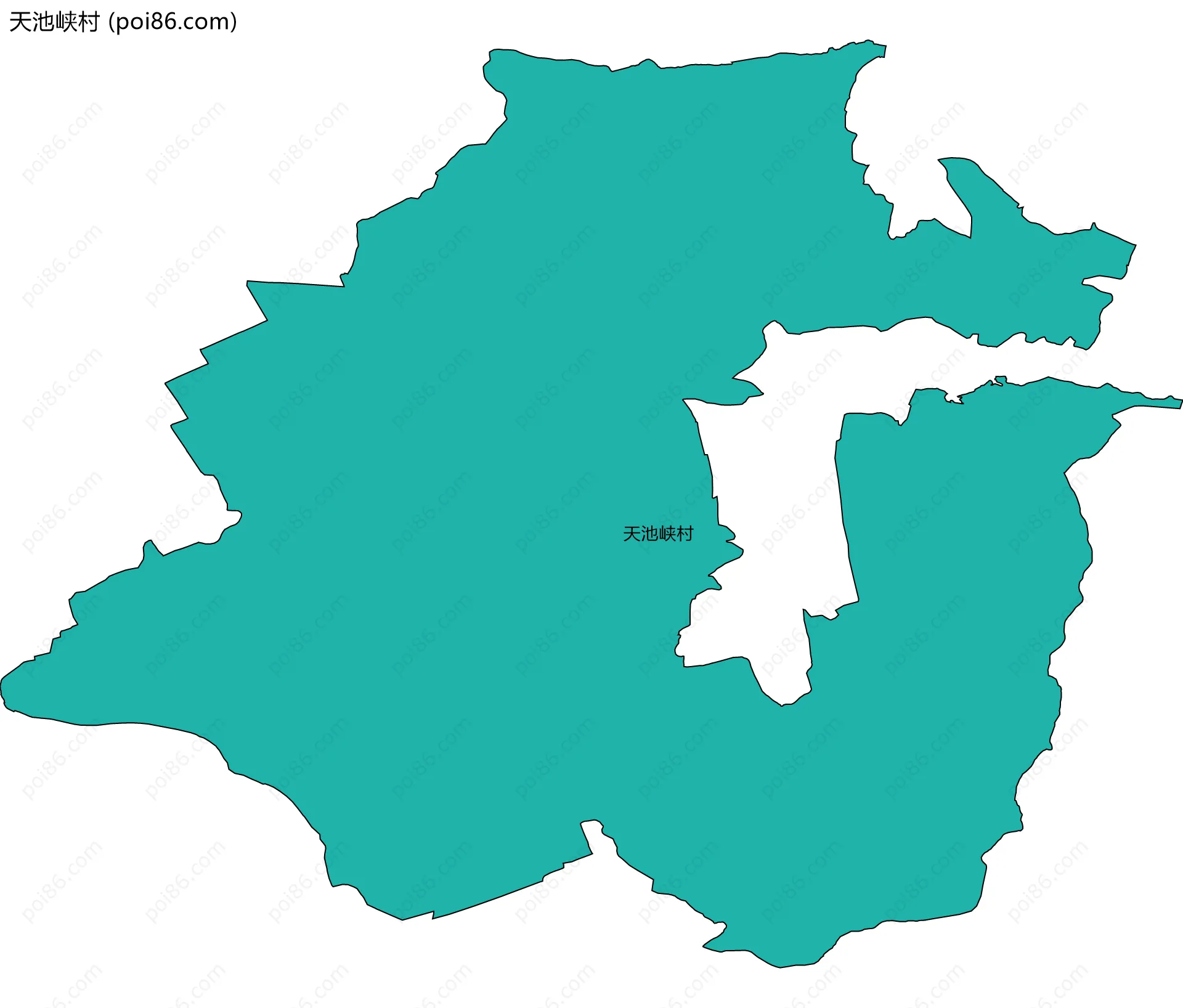 天池峡村边界地图