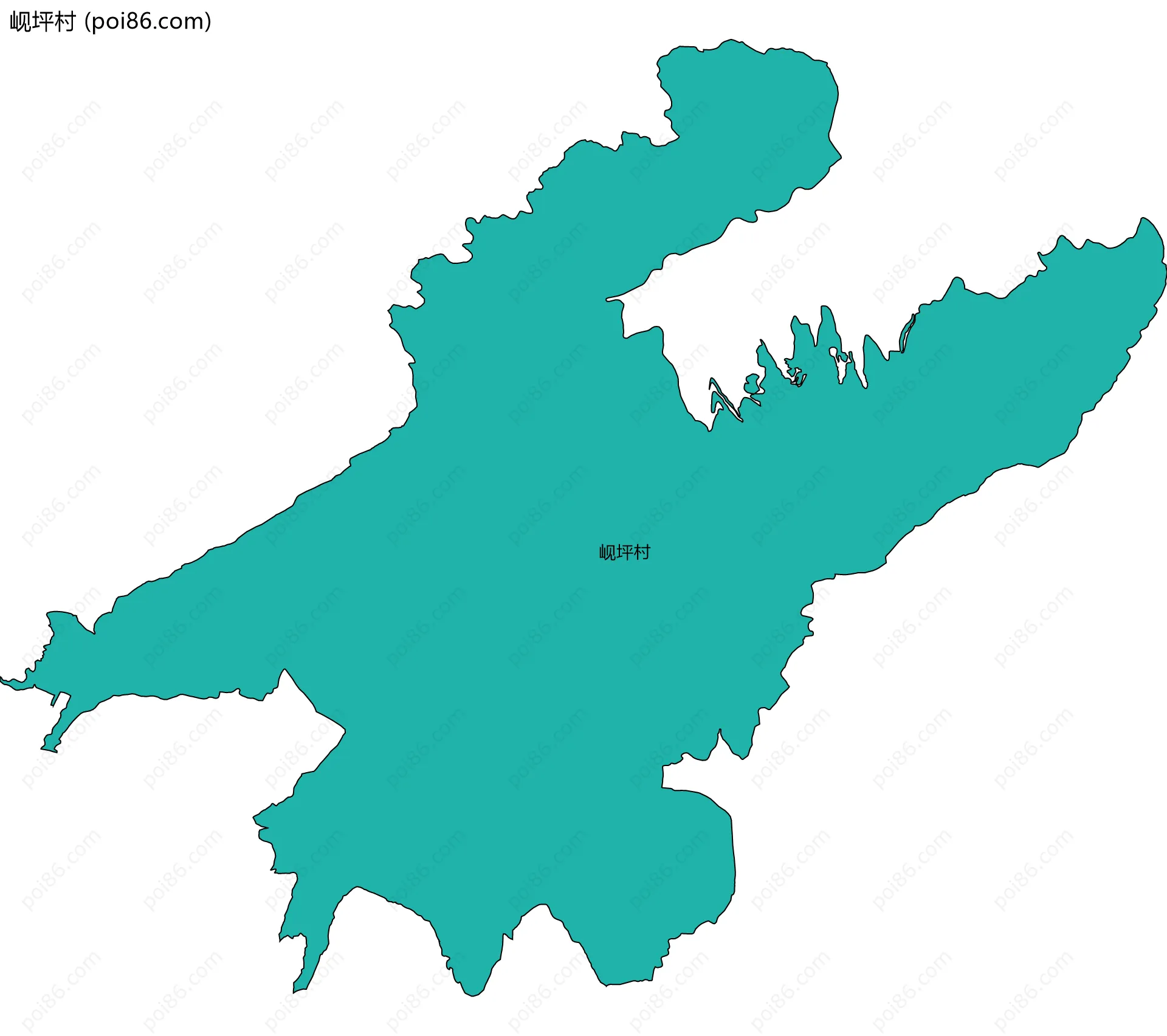 岘坪村边界地图