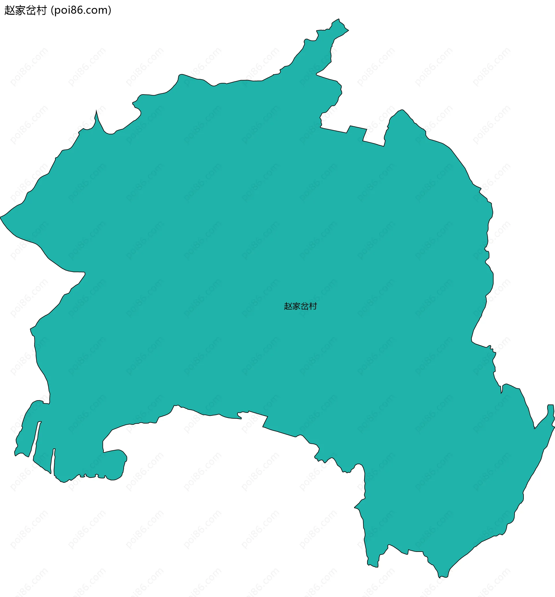 赵家岔村边界地图