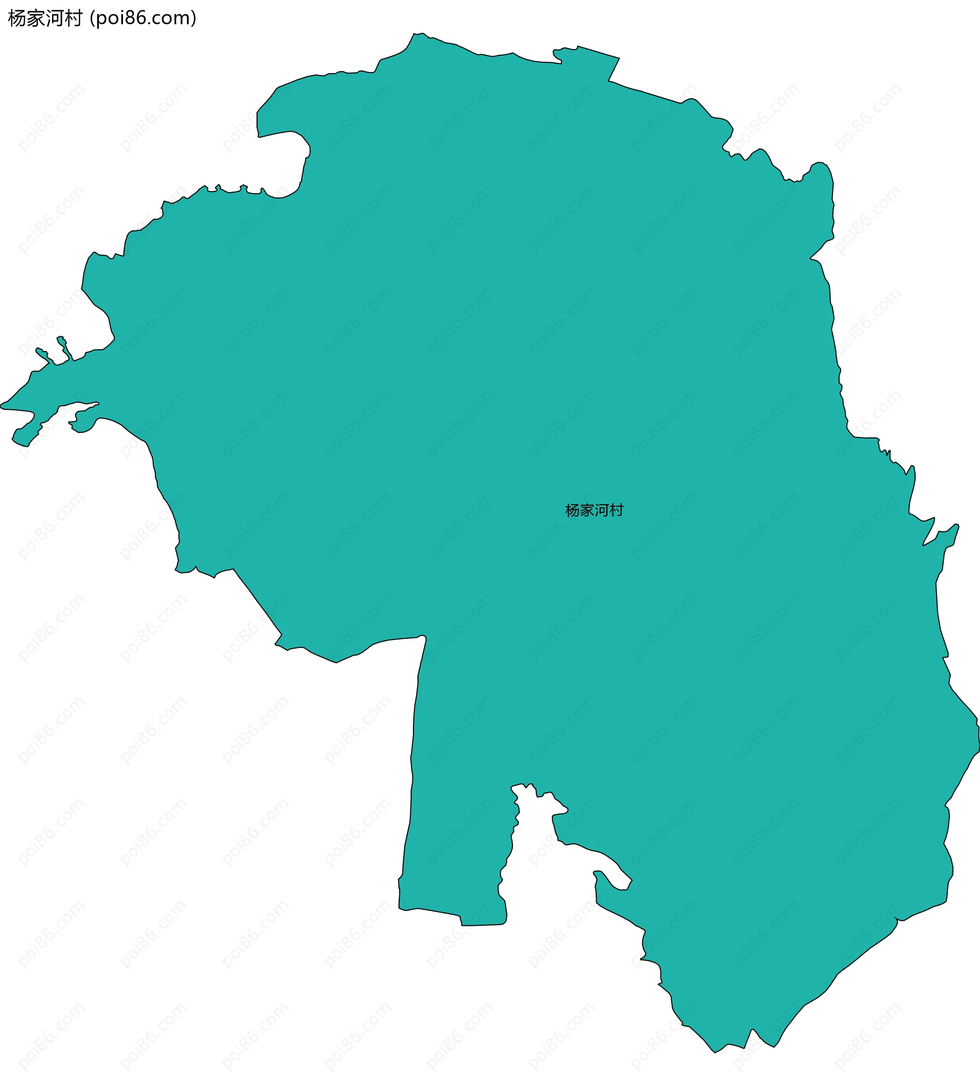 杨家河村边界地图