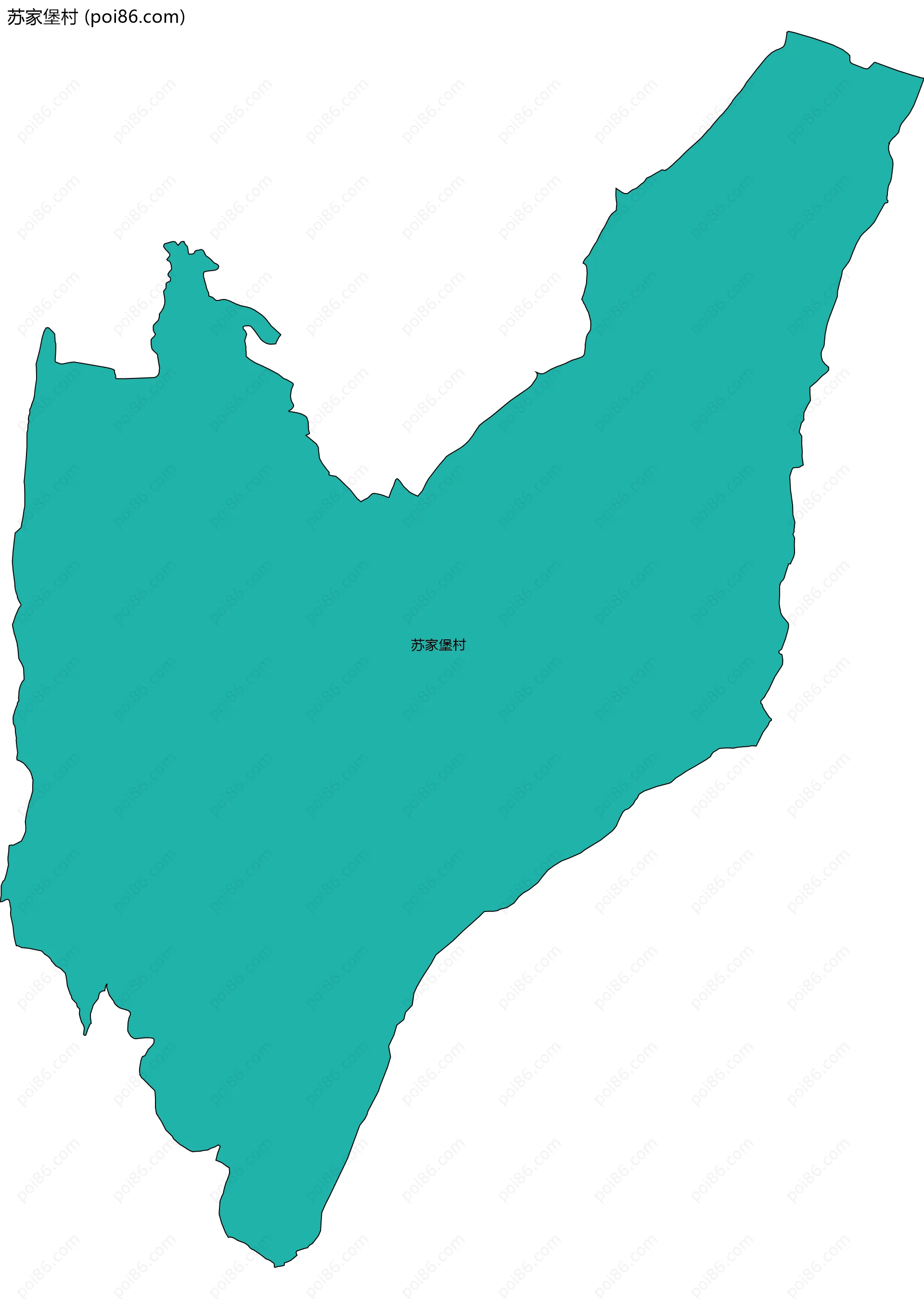 苏家堡村边界地图