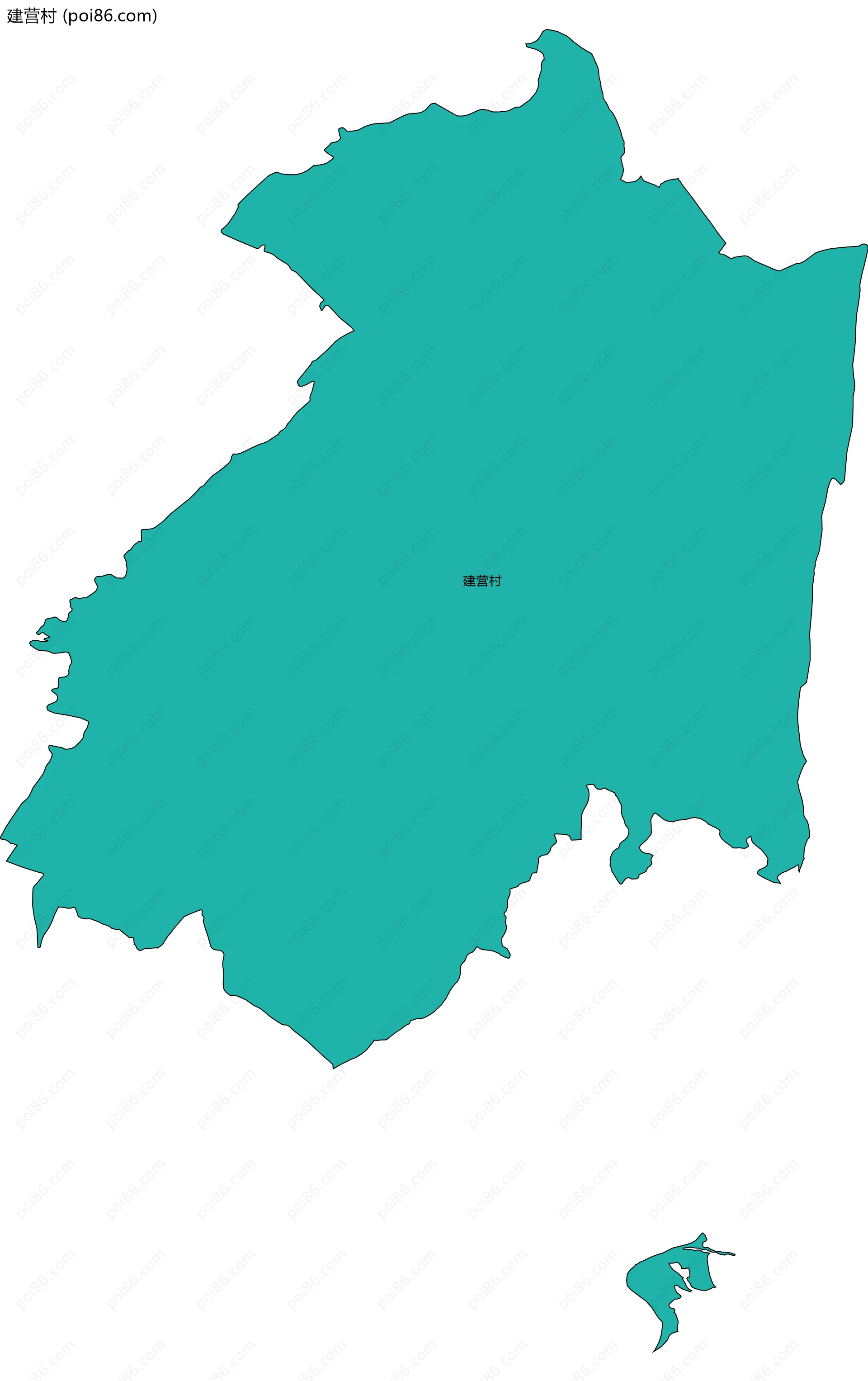 建营村边界地图