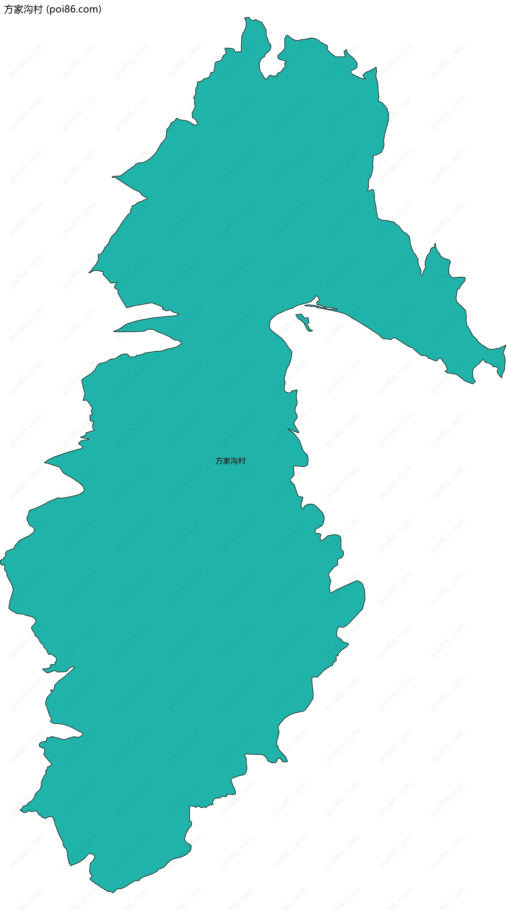 方家沟村边界地图