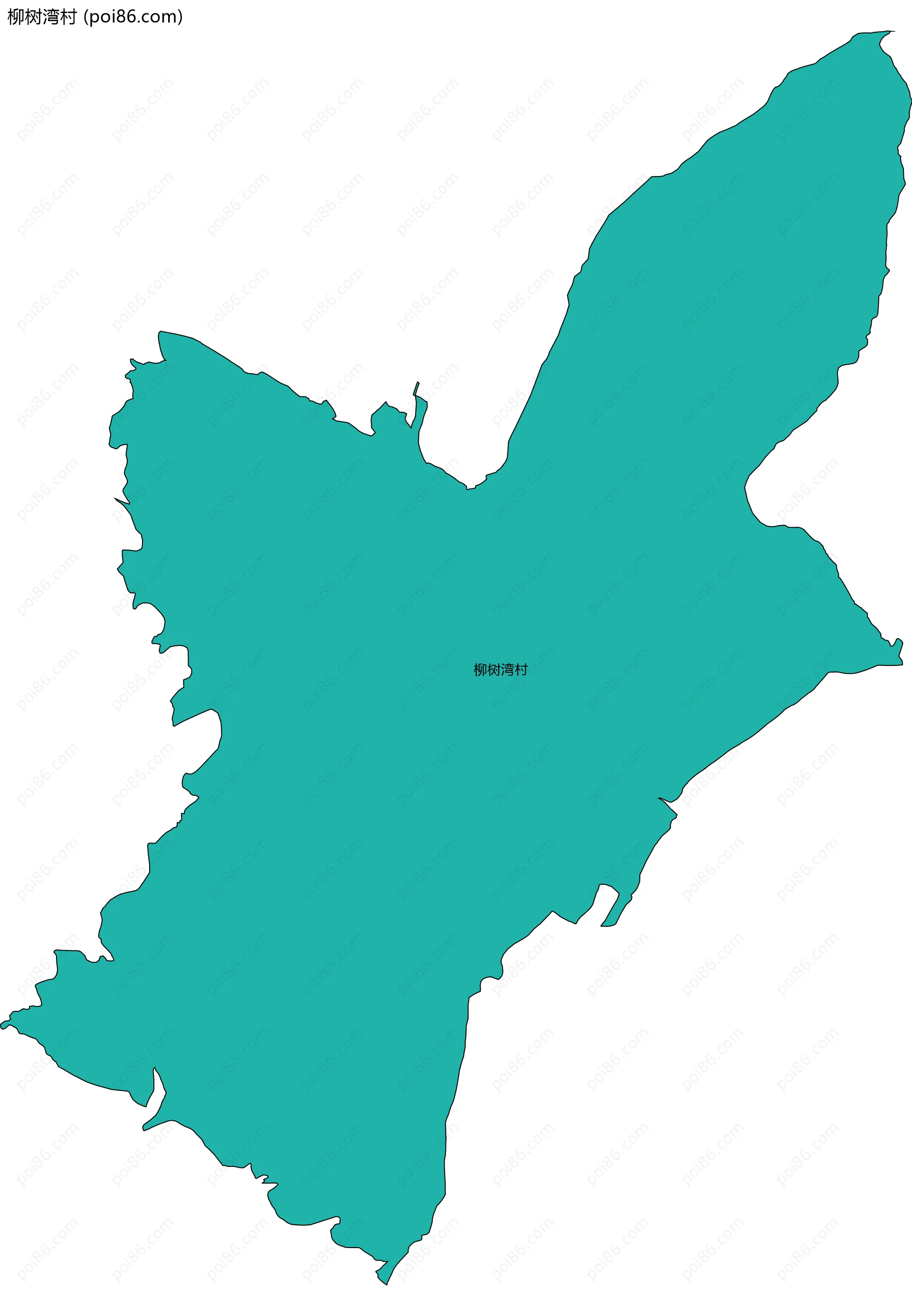 柳树湾村边界地图