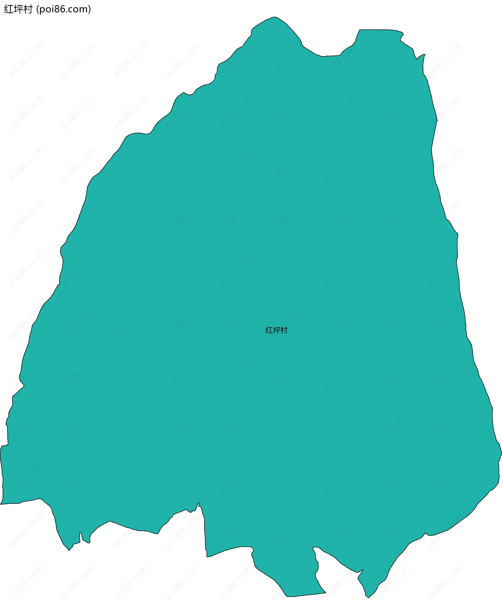 红坪村边界地图