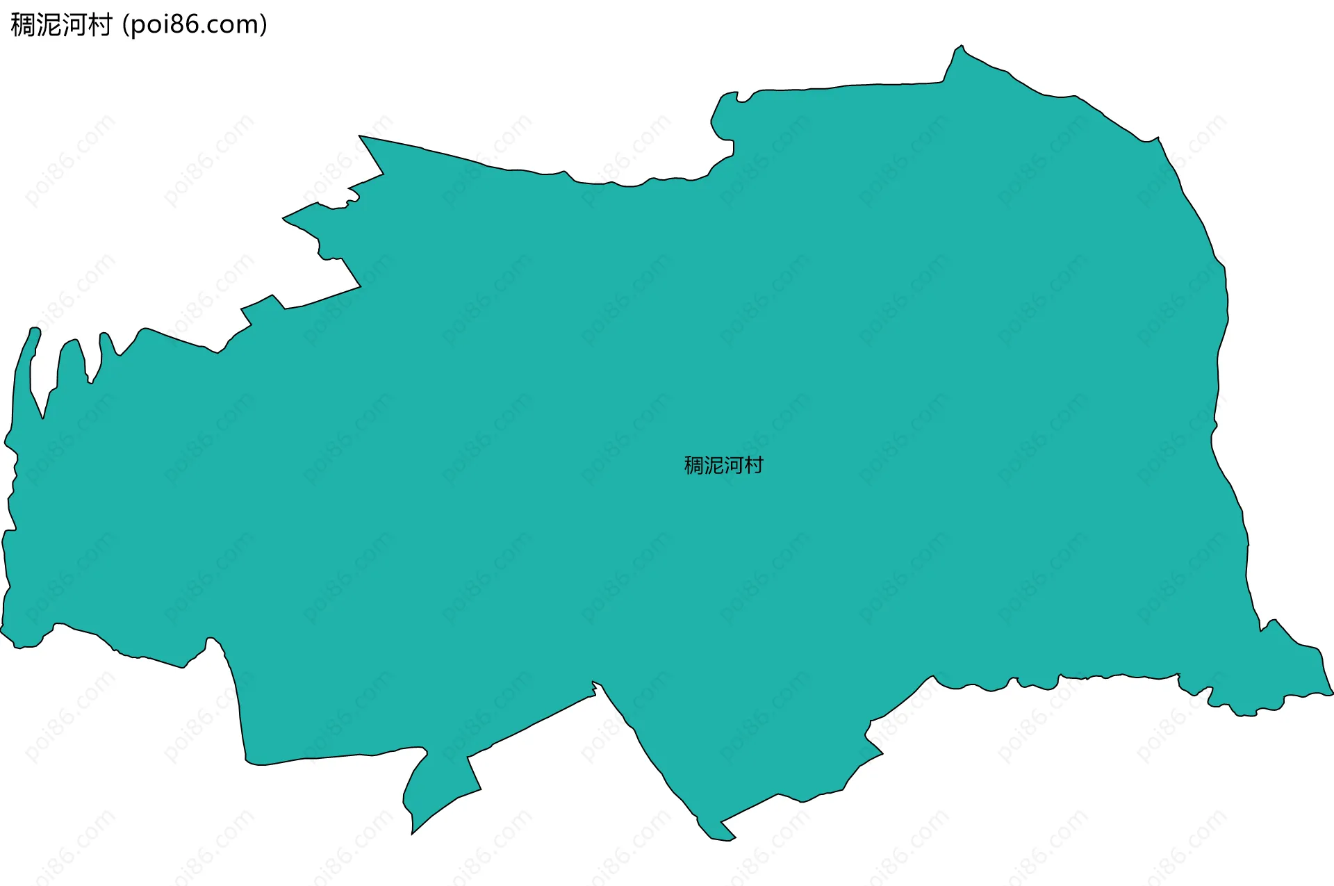 稠泥河村边界地图