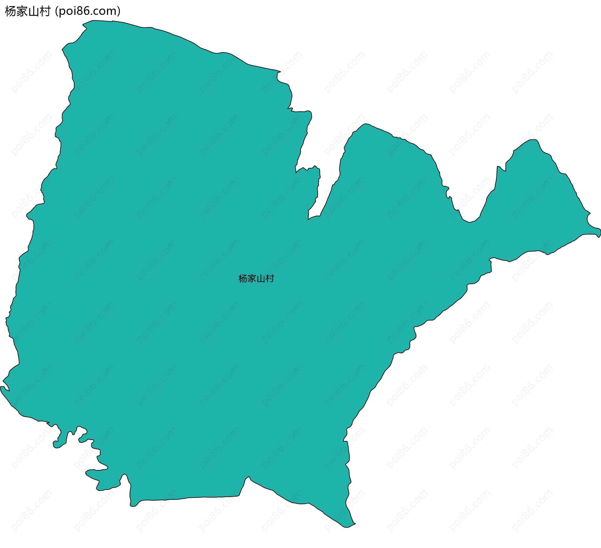 杨家山村边界地图