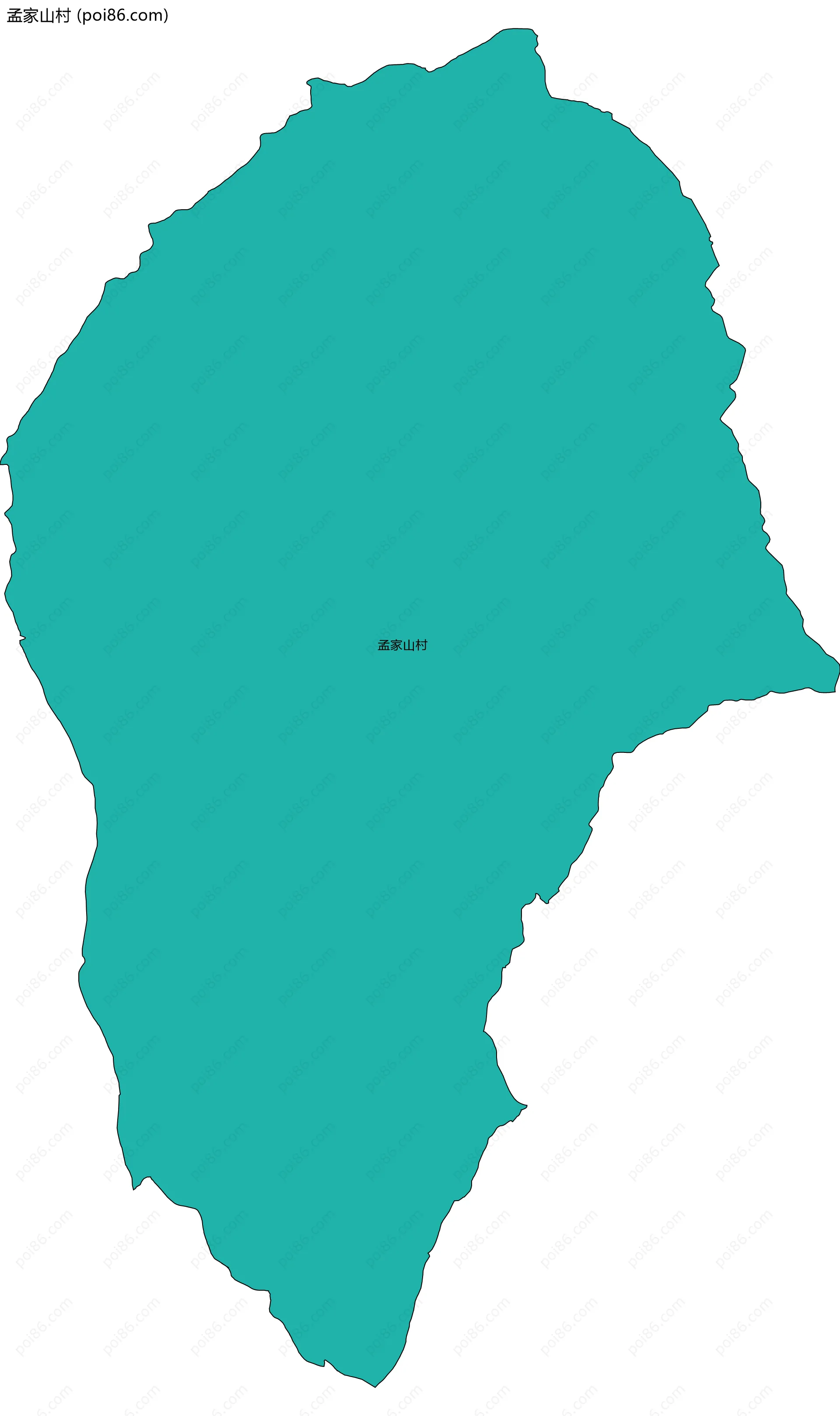 孟家山村边界地图