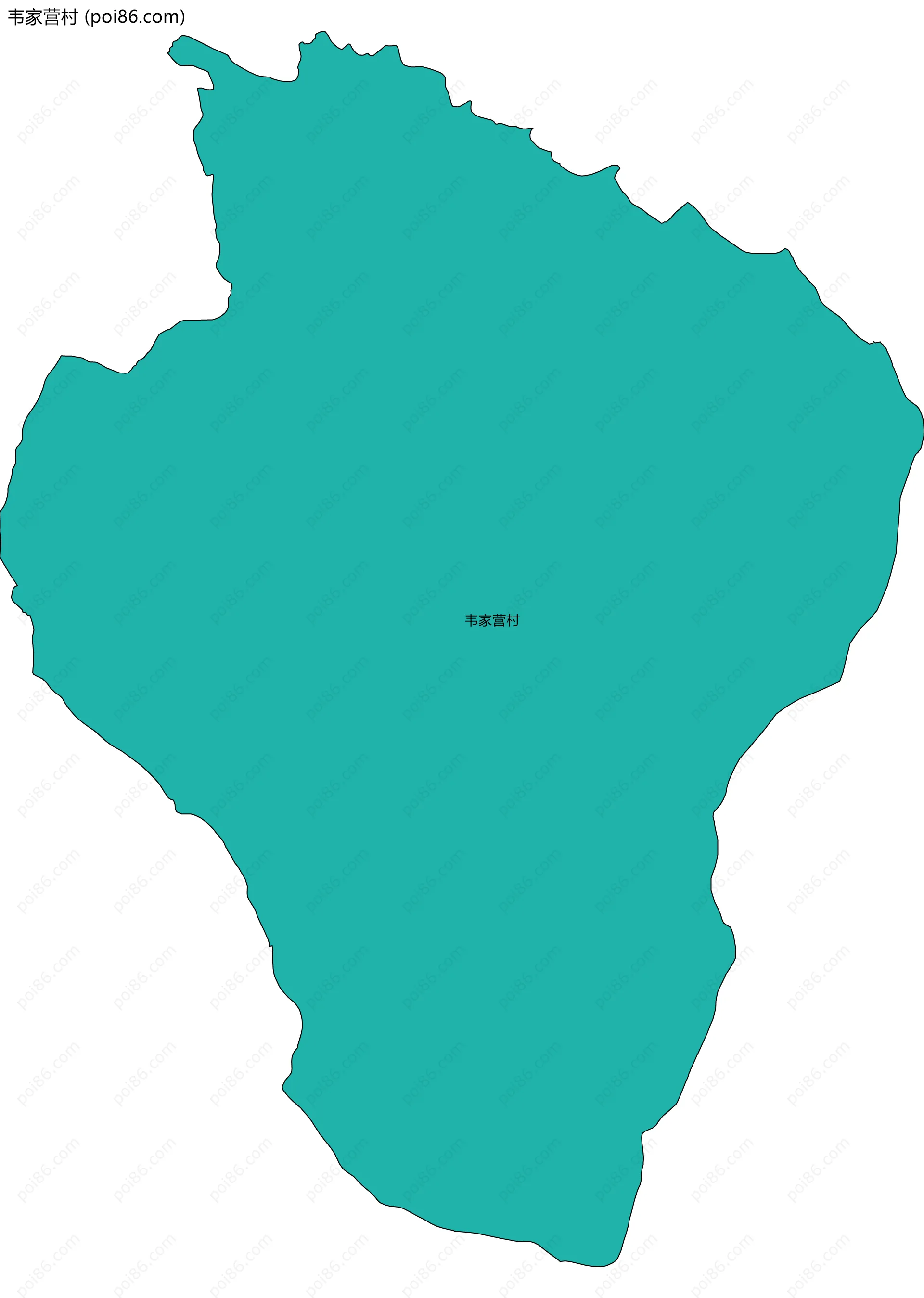 韦家营村边界地图