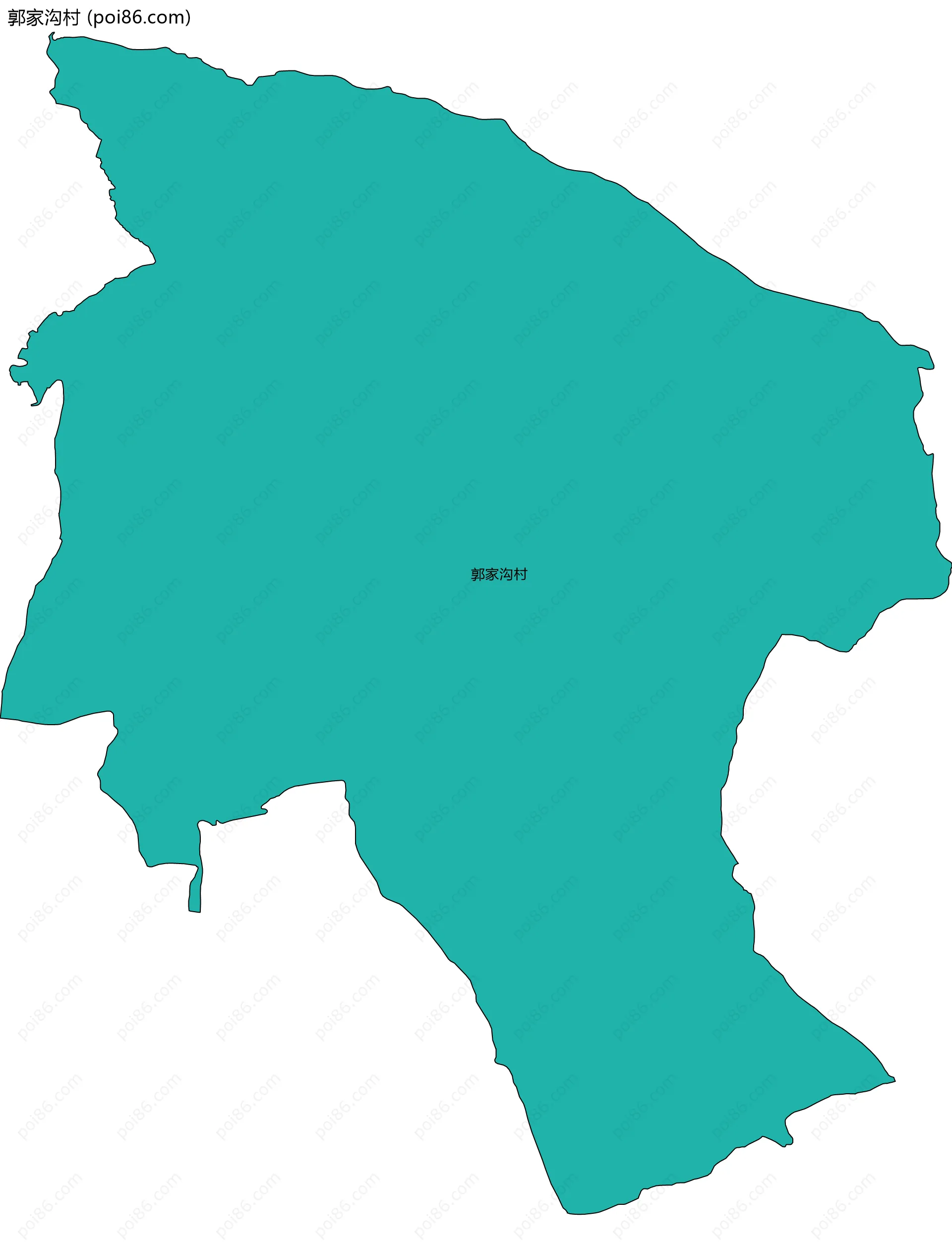 郭家沟村边界地图