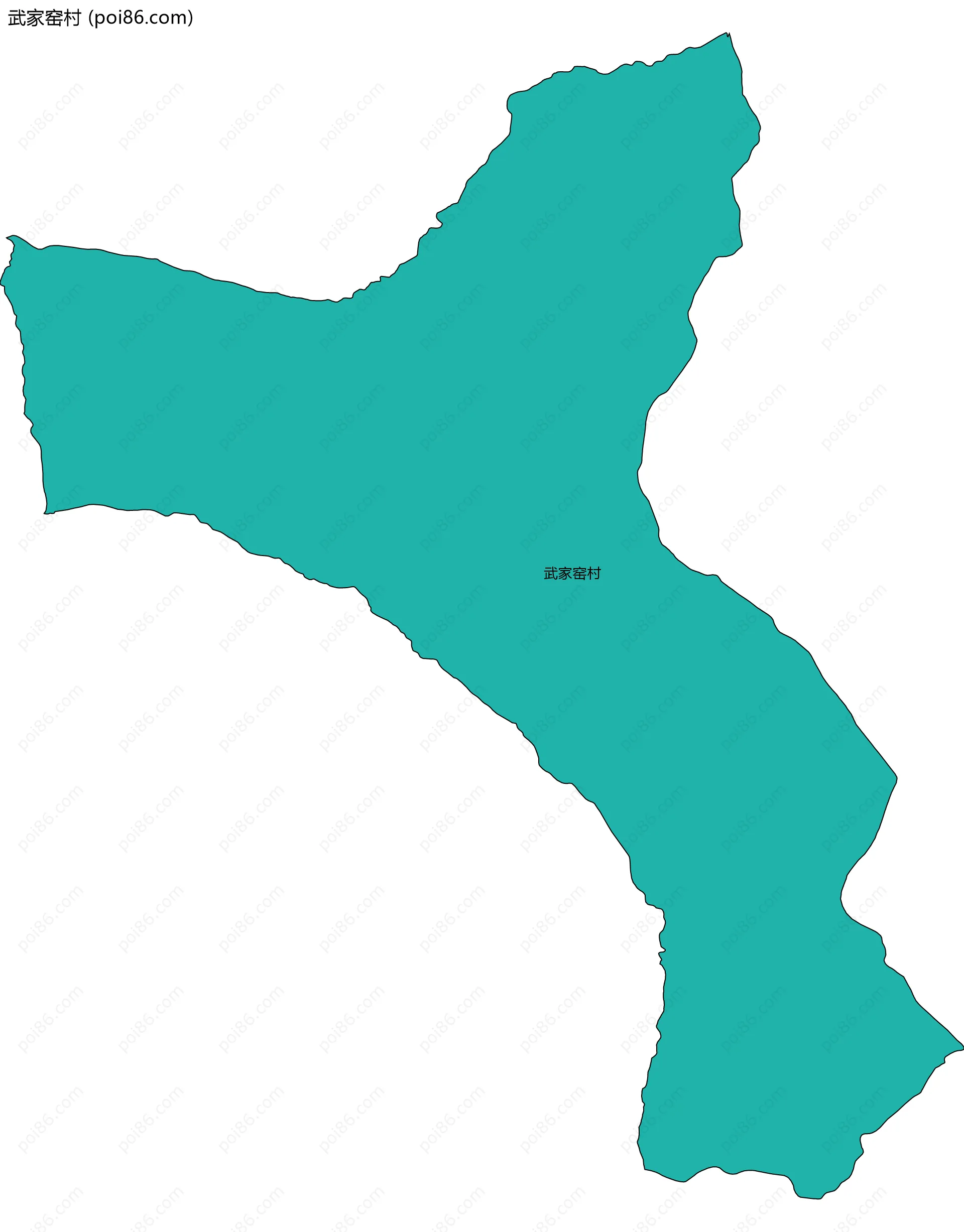 武家窑村边界地图