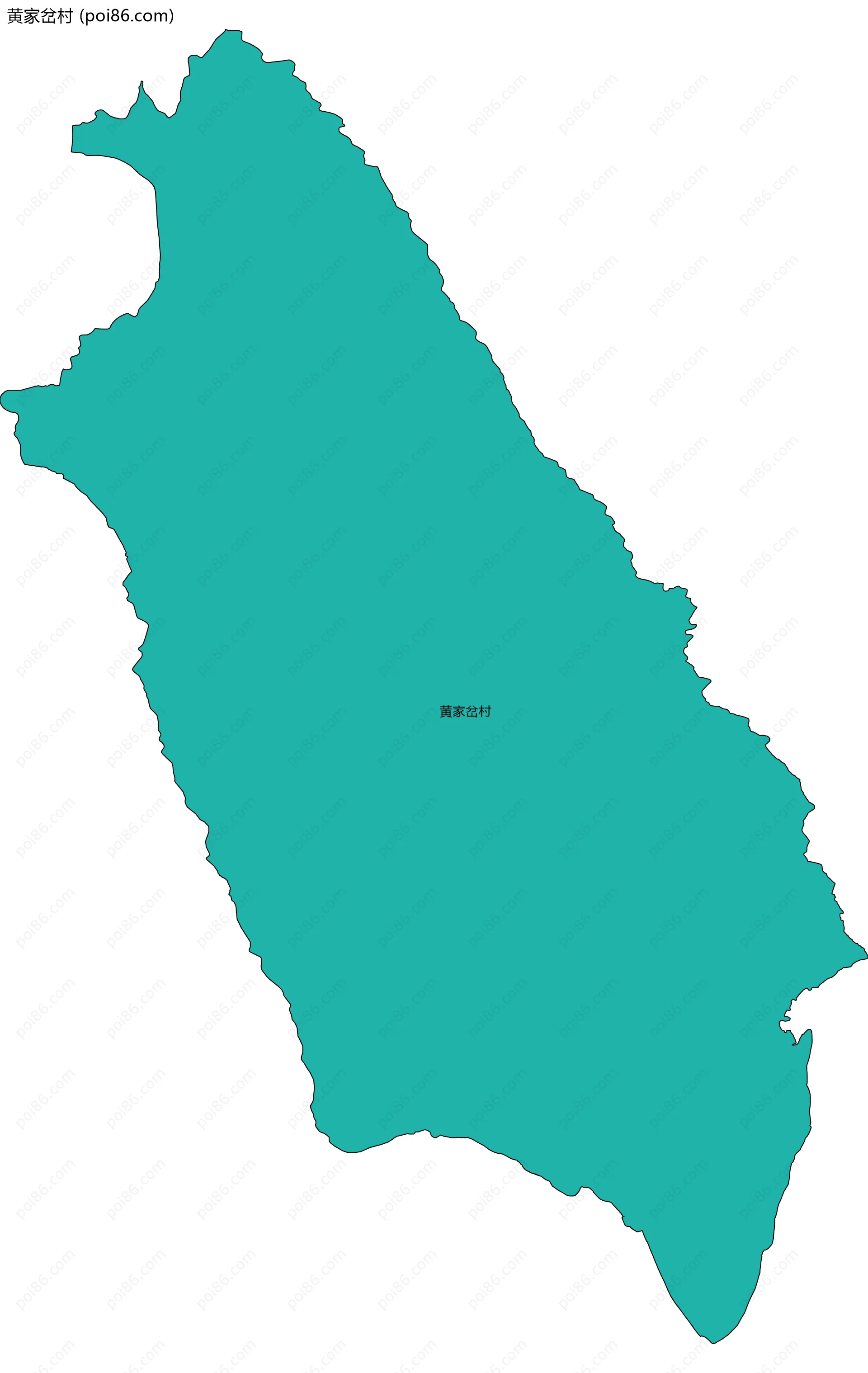 黄家岔村边界地图