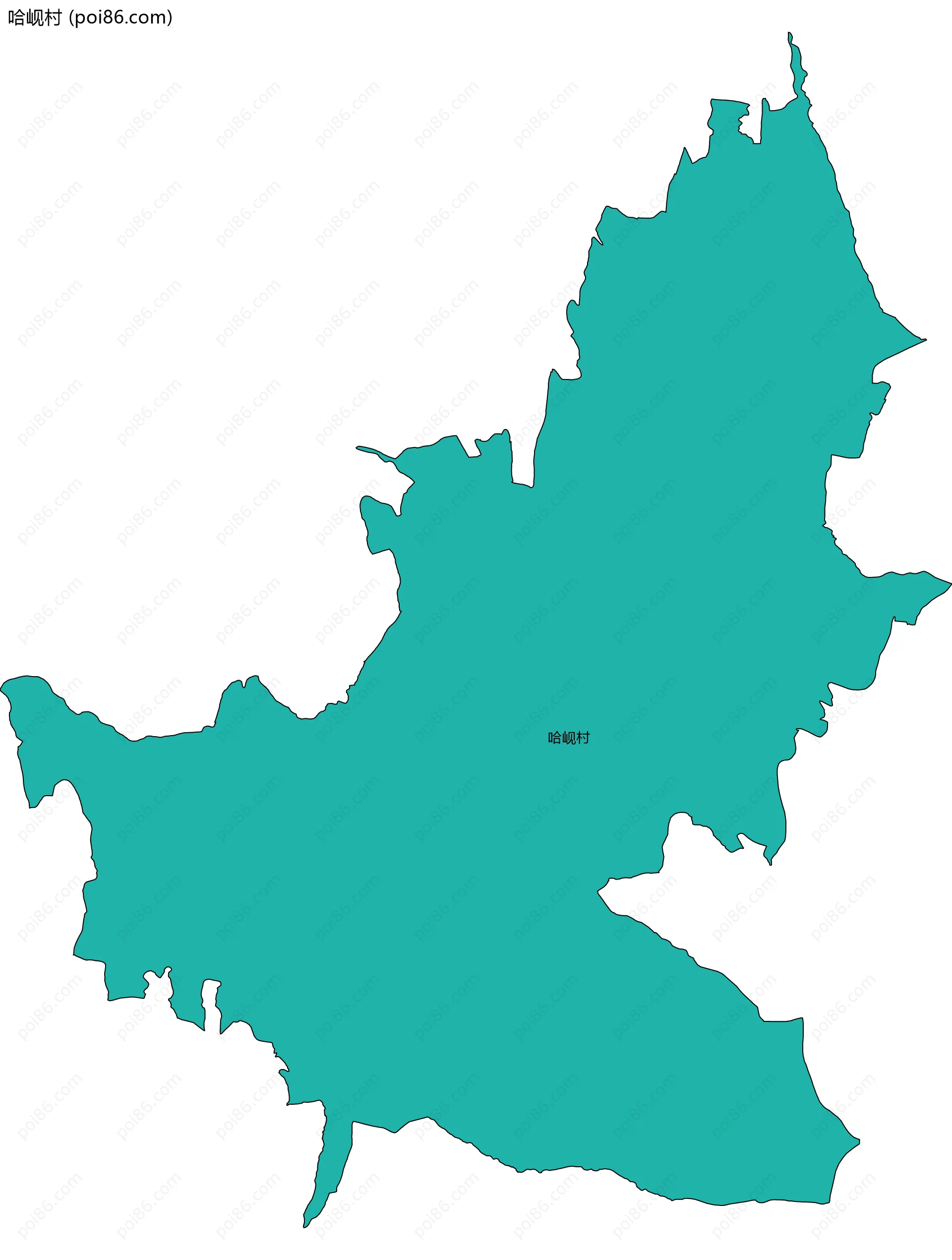 哈岘村边界地图