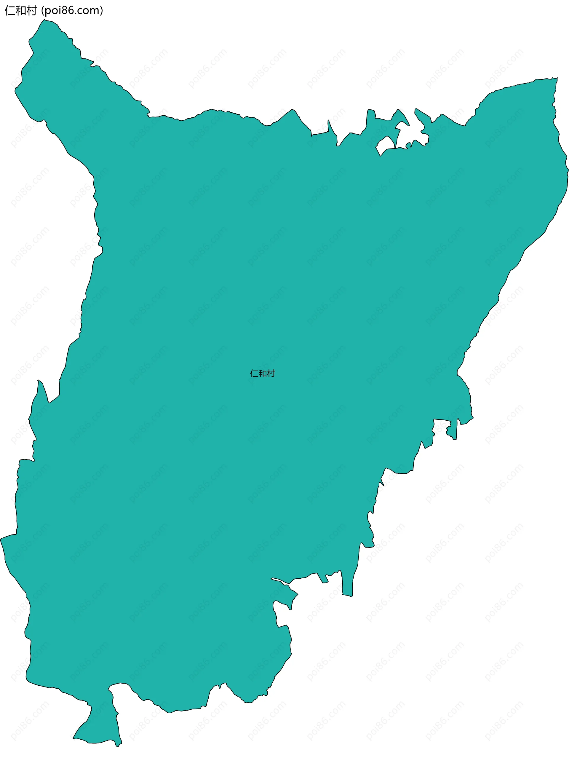 仁和村边界地图