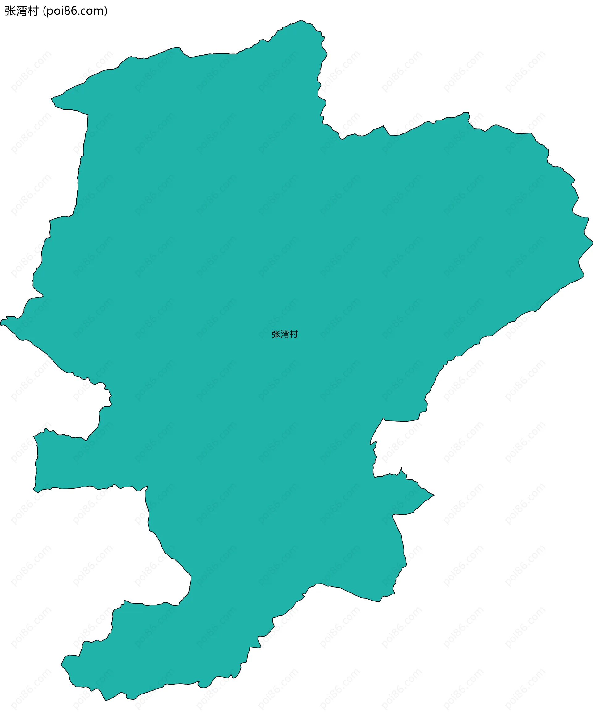 张湾村边界地图