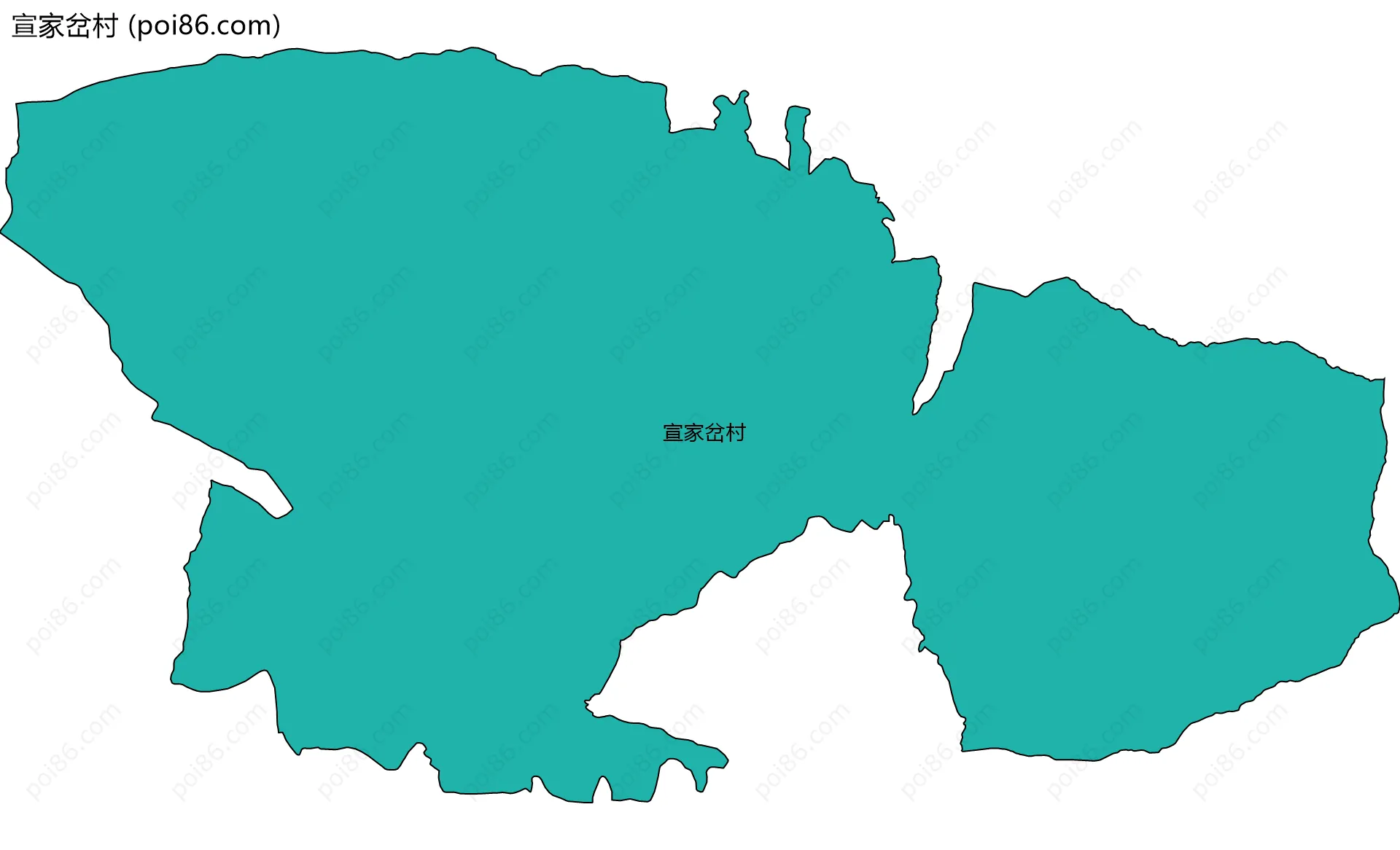 宣家岔村边界地图