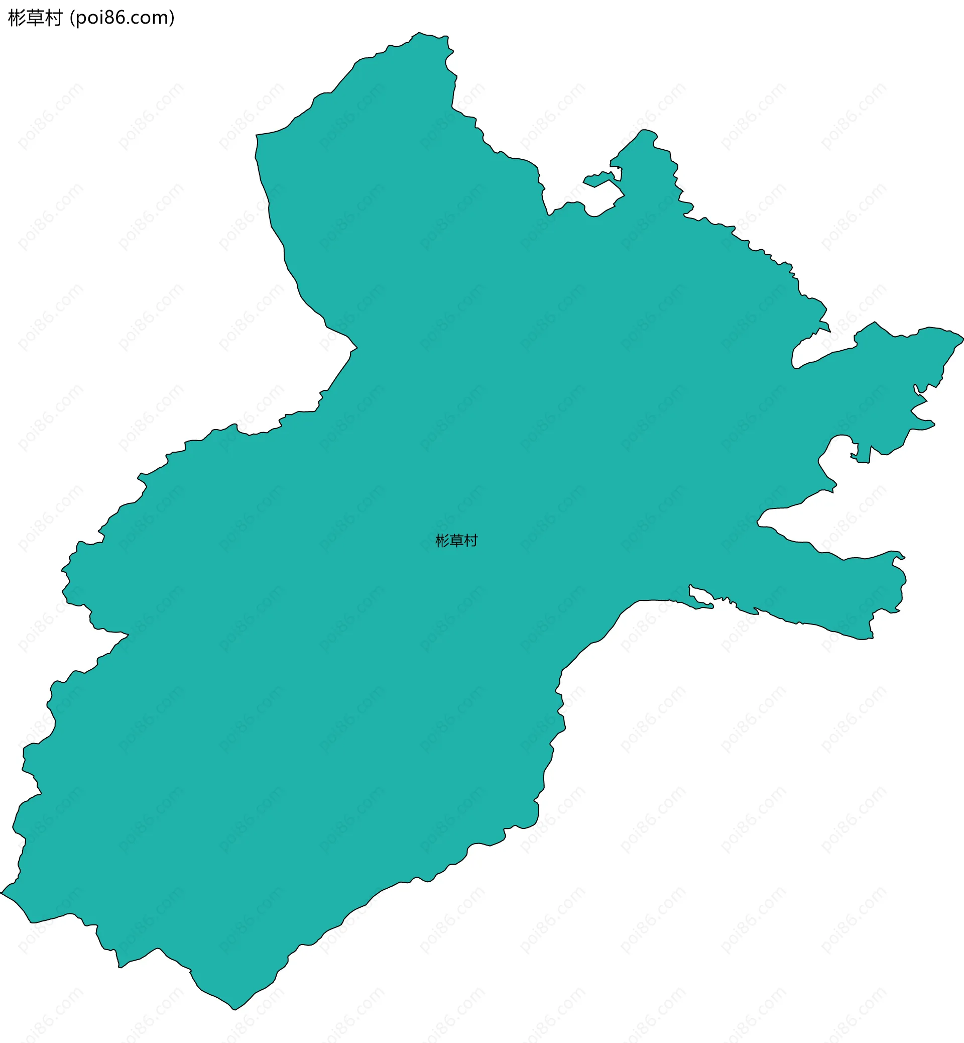 彬草村边界地图