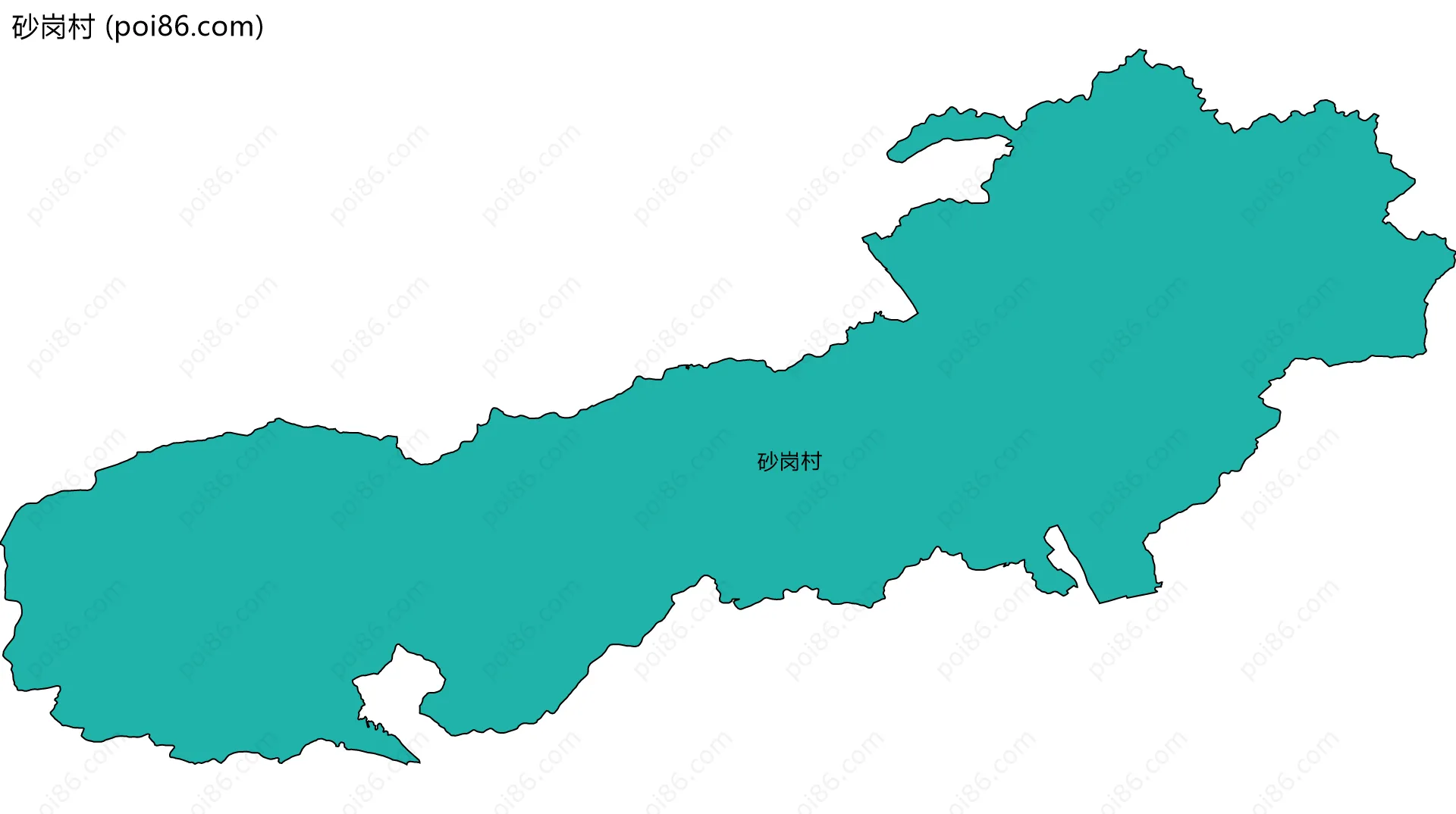 砂岗村边界地图